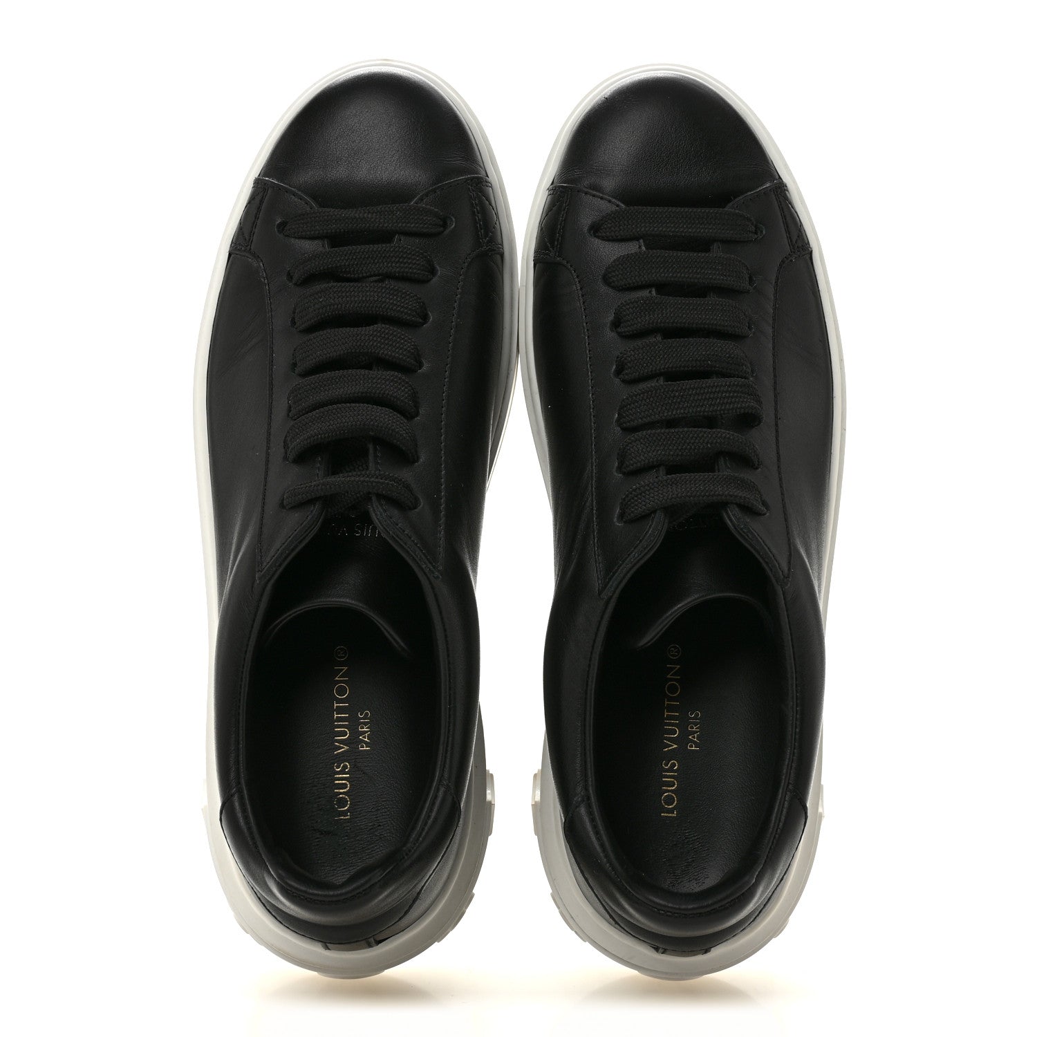 Calfskin Time Out Sneakers 38.5 Black