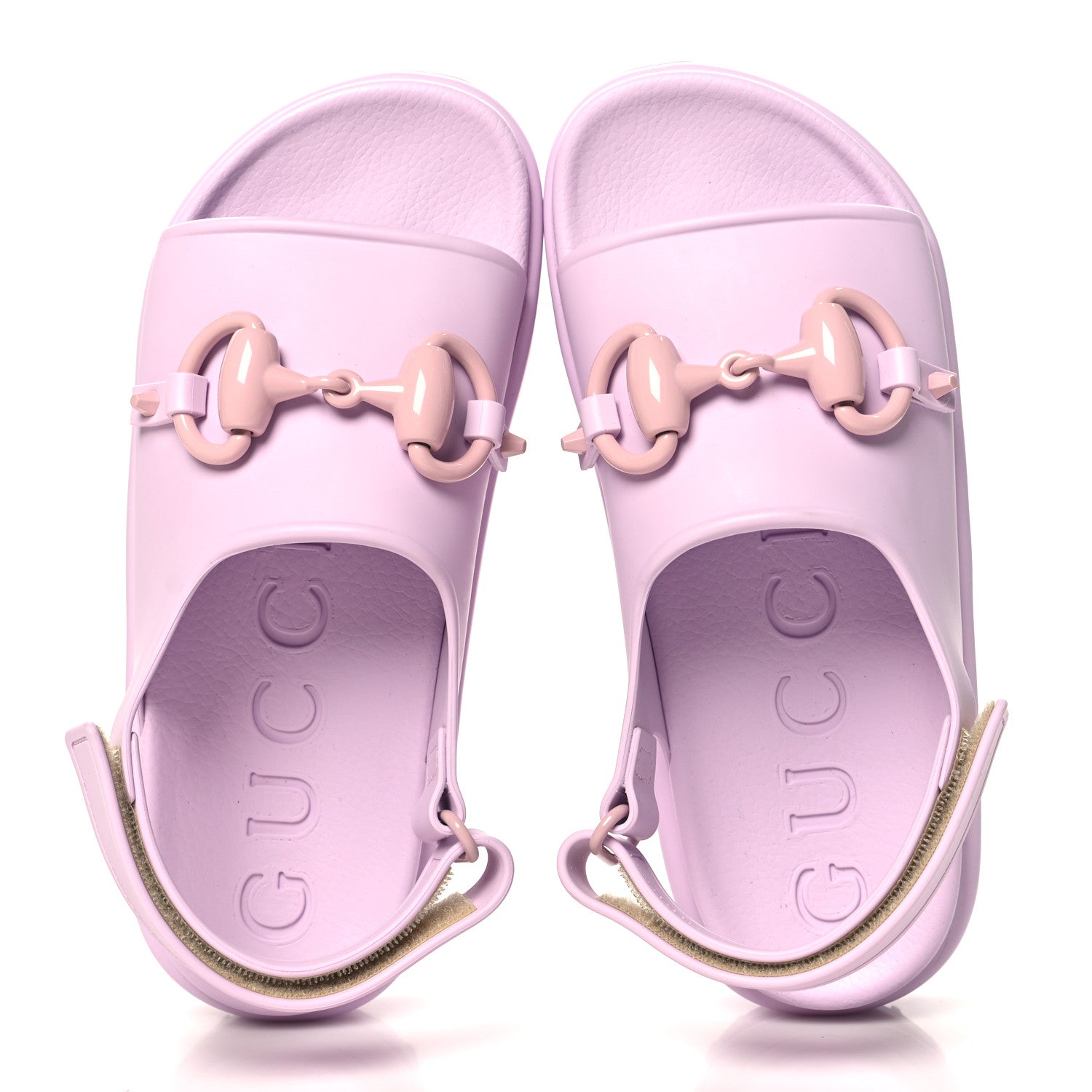 Soft Rubber Horsebit Touch Womens Strapped Sandals 36 Talc Pink