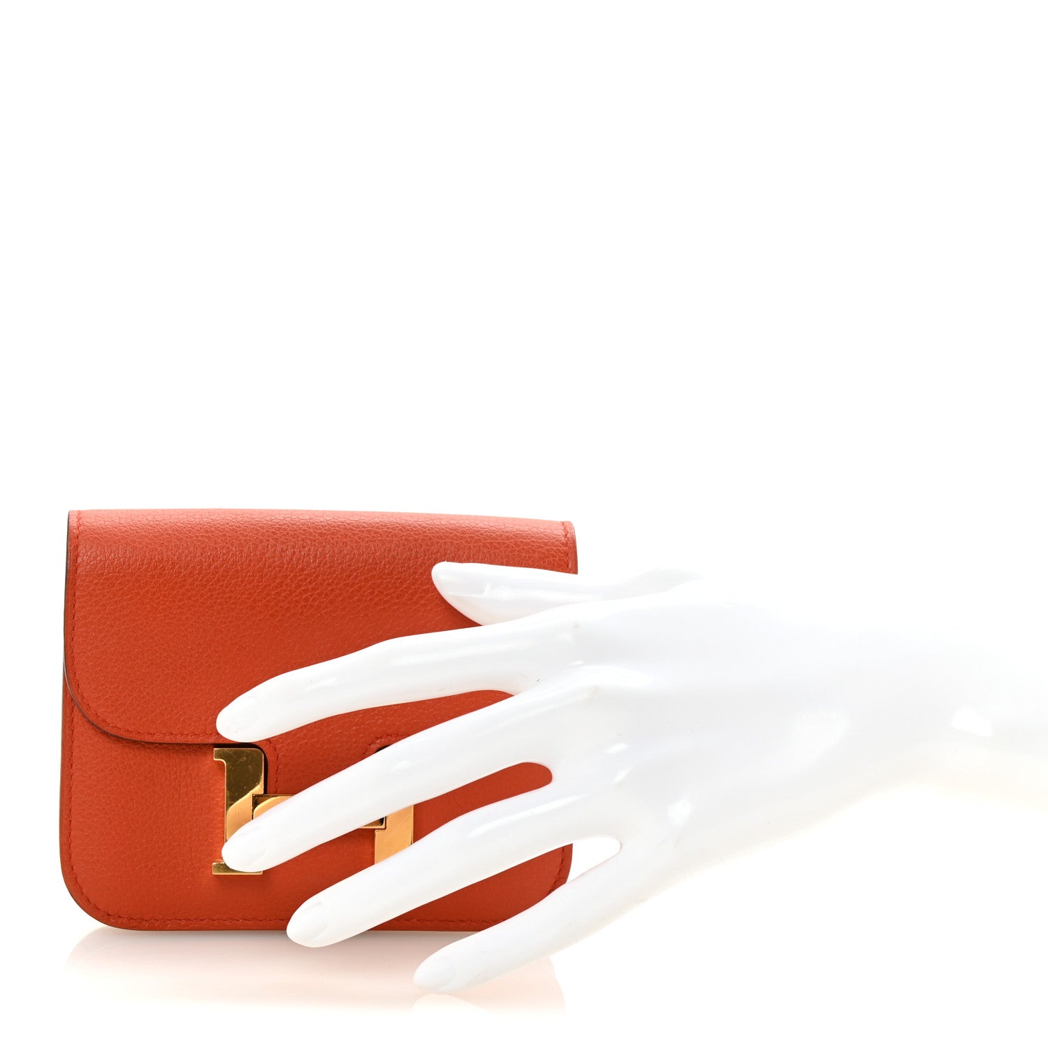 Evercolor Bi-Color Constance Slim Wallet Terre Battue Capucine
