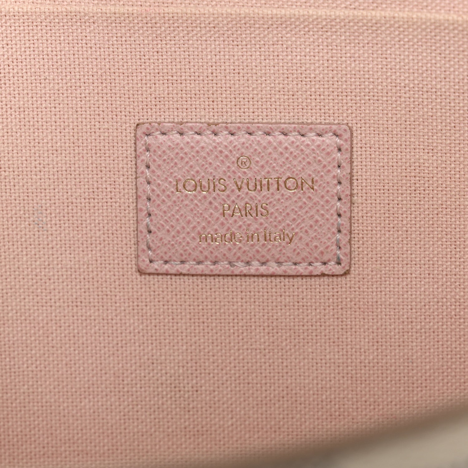 Damier Azur Pochette Felicie Chain Wallet Rose Ballerine