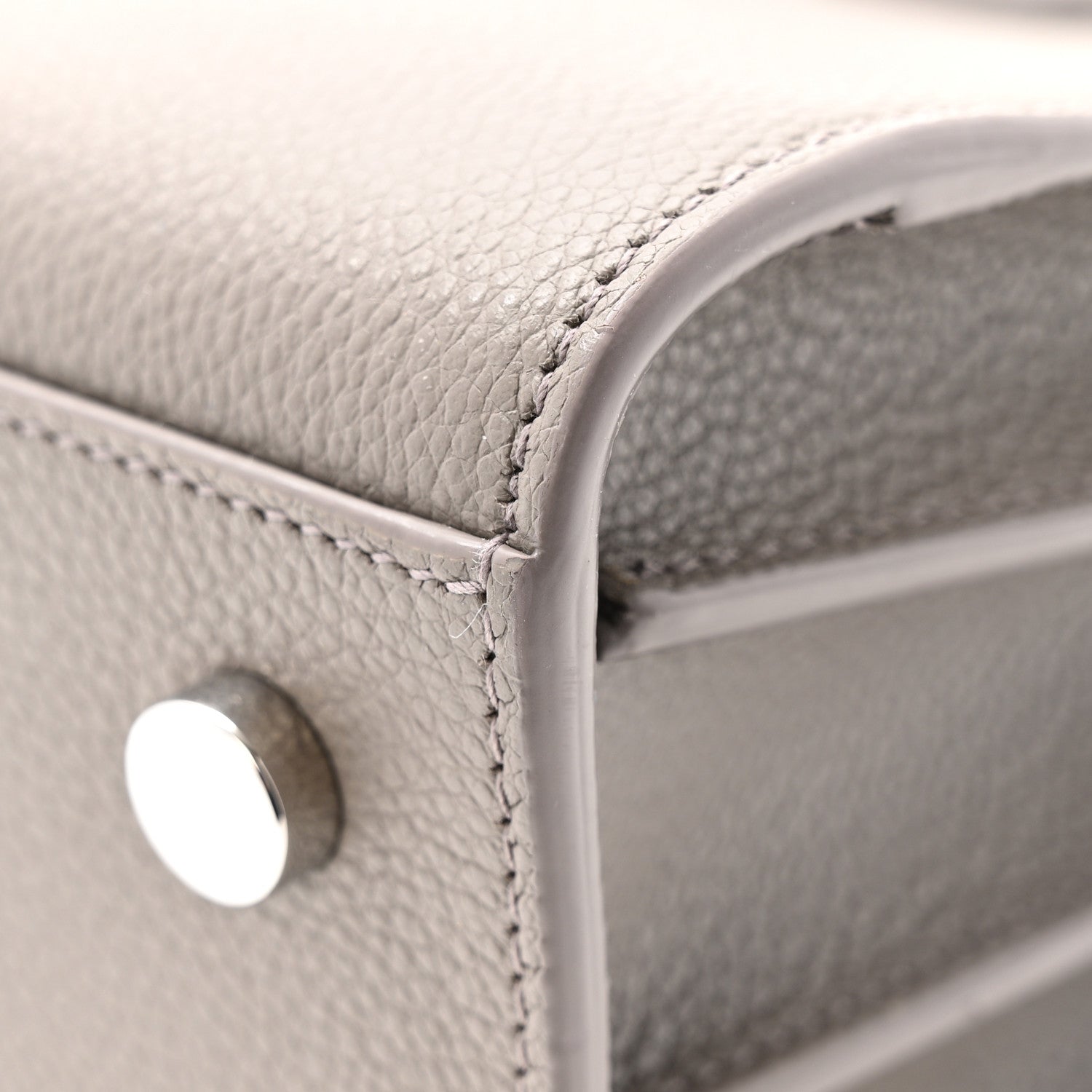 Grained Calfskin Baby Sac De Jour Fog