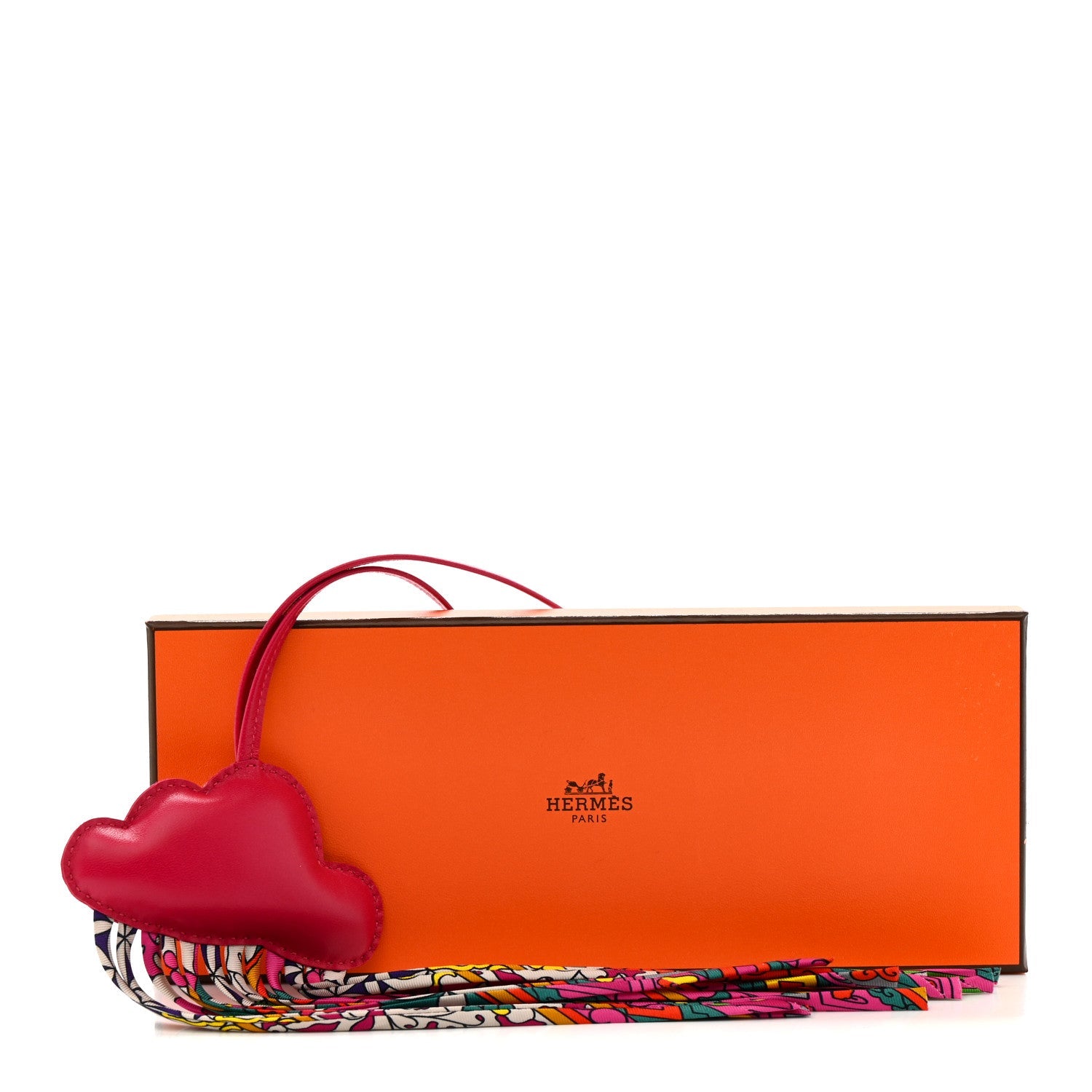 Swift Silk Twill Cord Cloud Bag Charm  Rose Pourpre