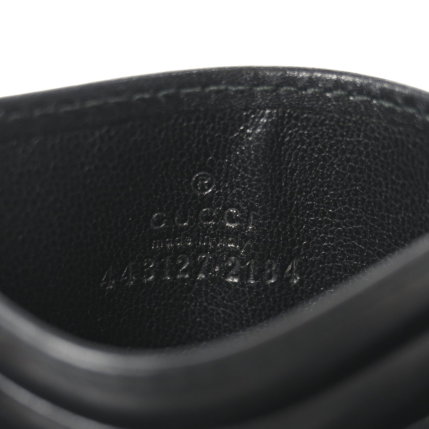 Calfskin Matelasse GG Marmont Card Holder Black