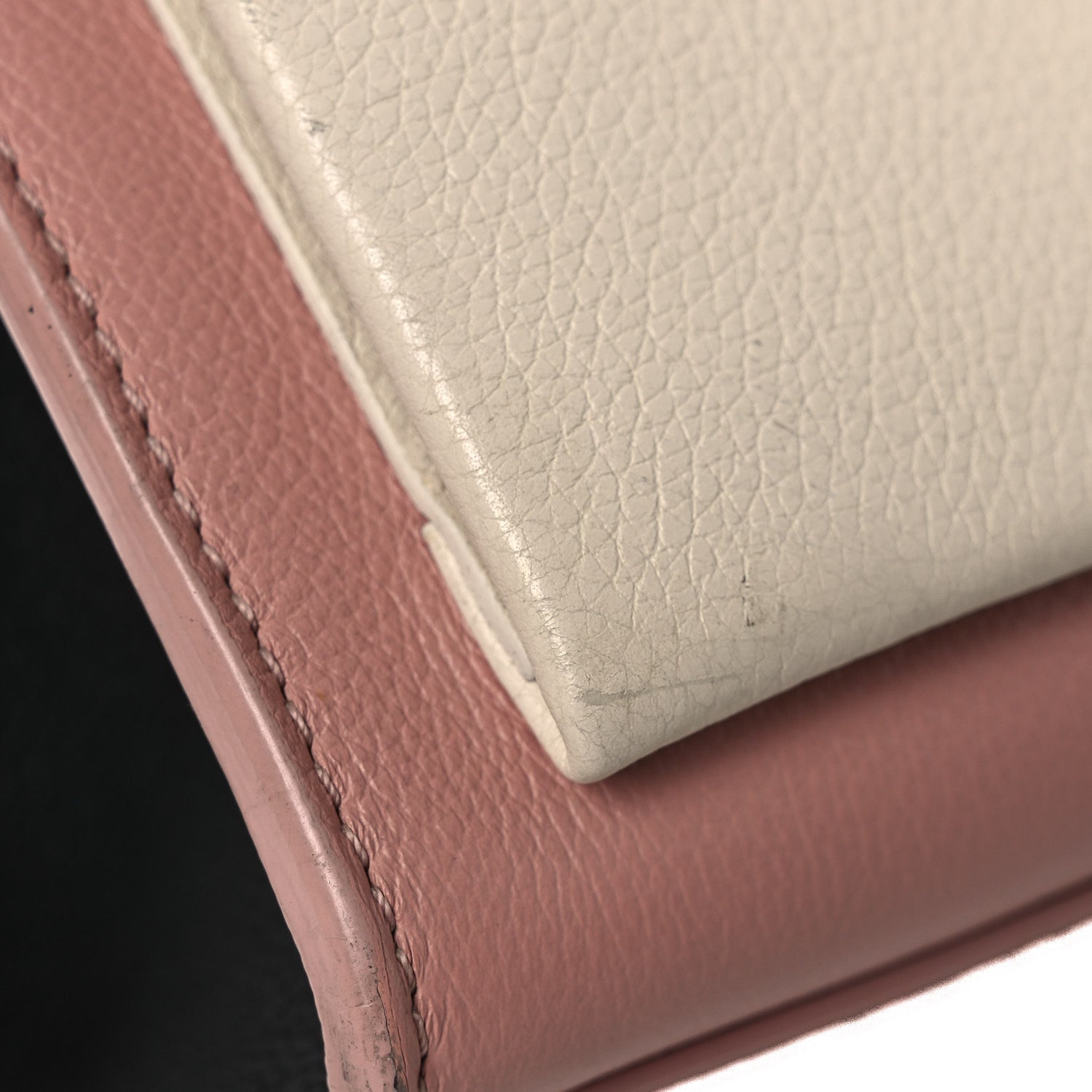 Soft Calfskin My Lockme Chain Bag BB Rose Boudoir Creme