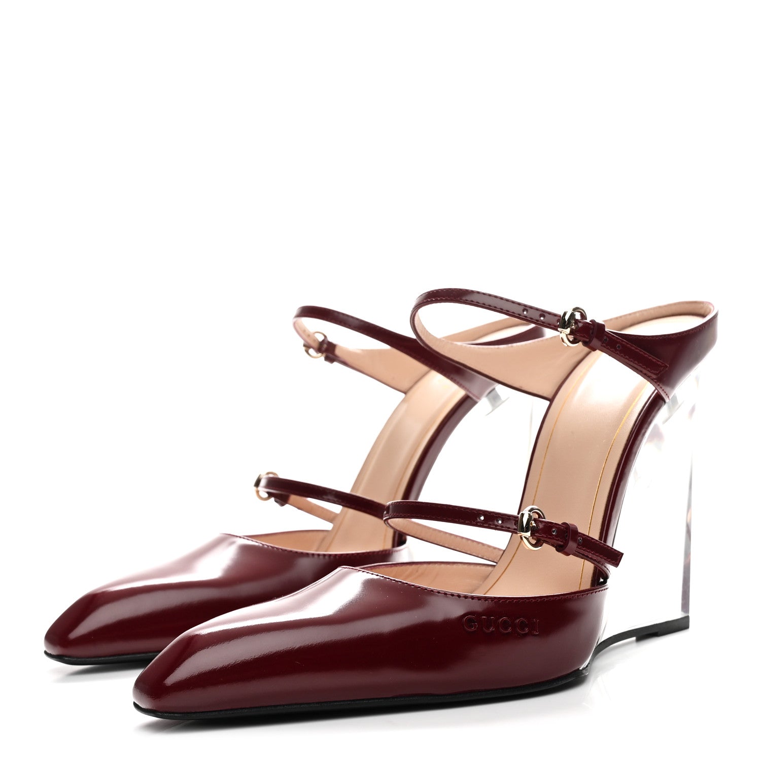 Regent Calfskin Wedge Mules 39 Rosso Ancora