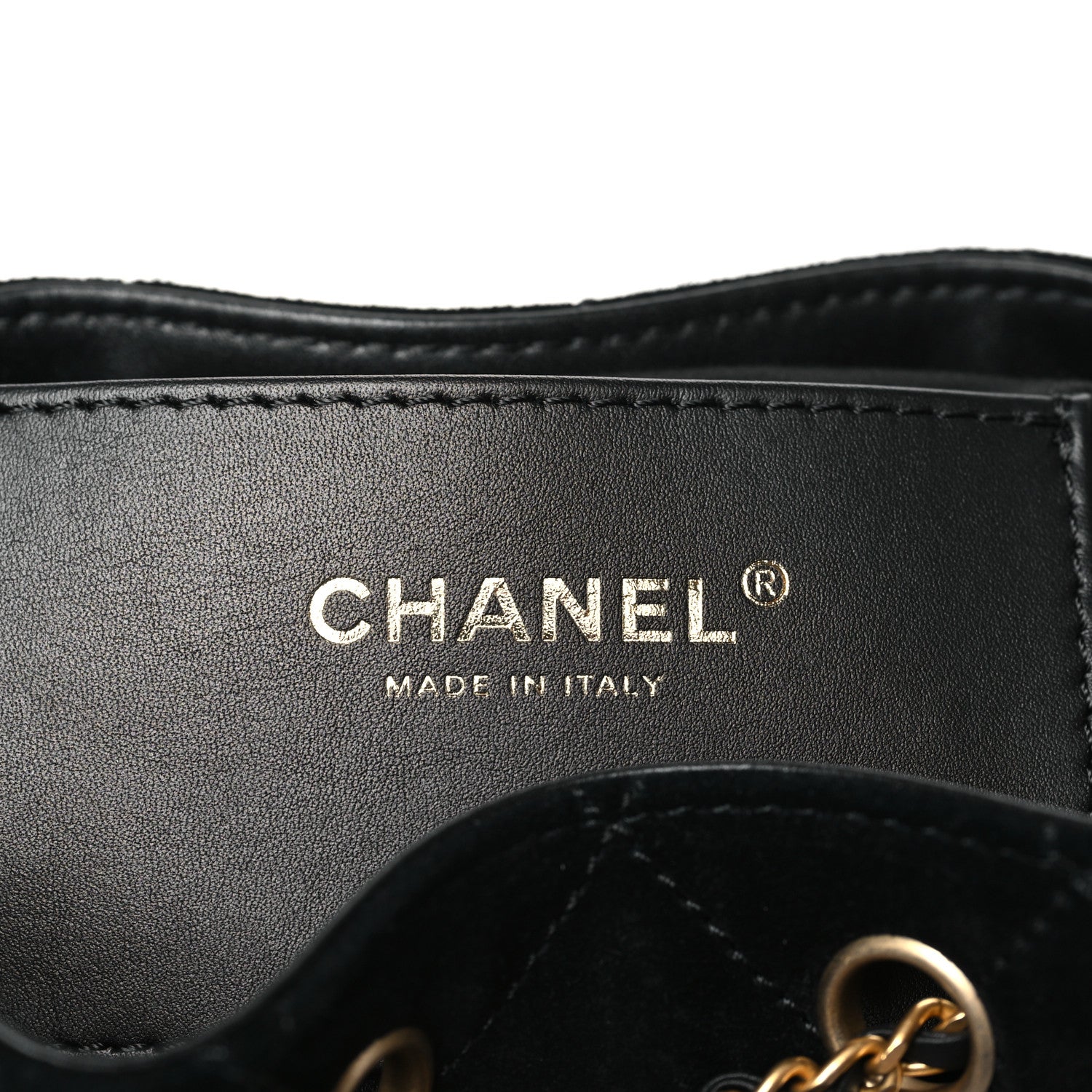 Suede Quilted Mini Chanel 25 Handbag Black
