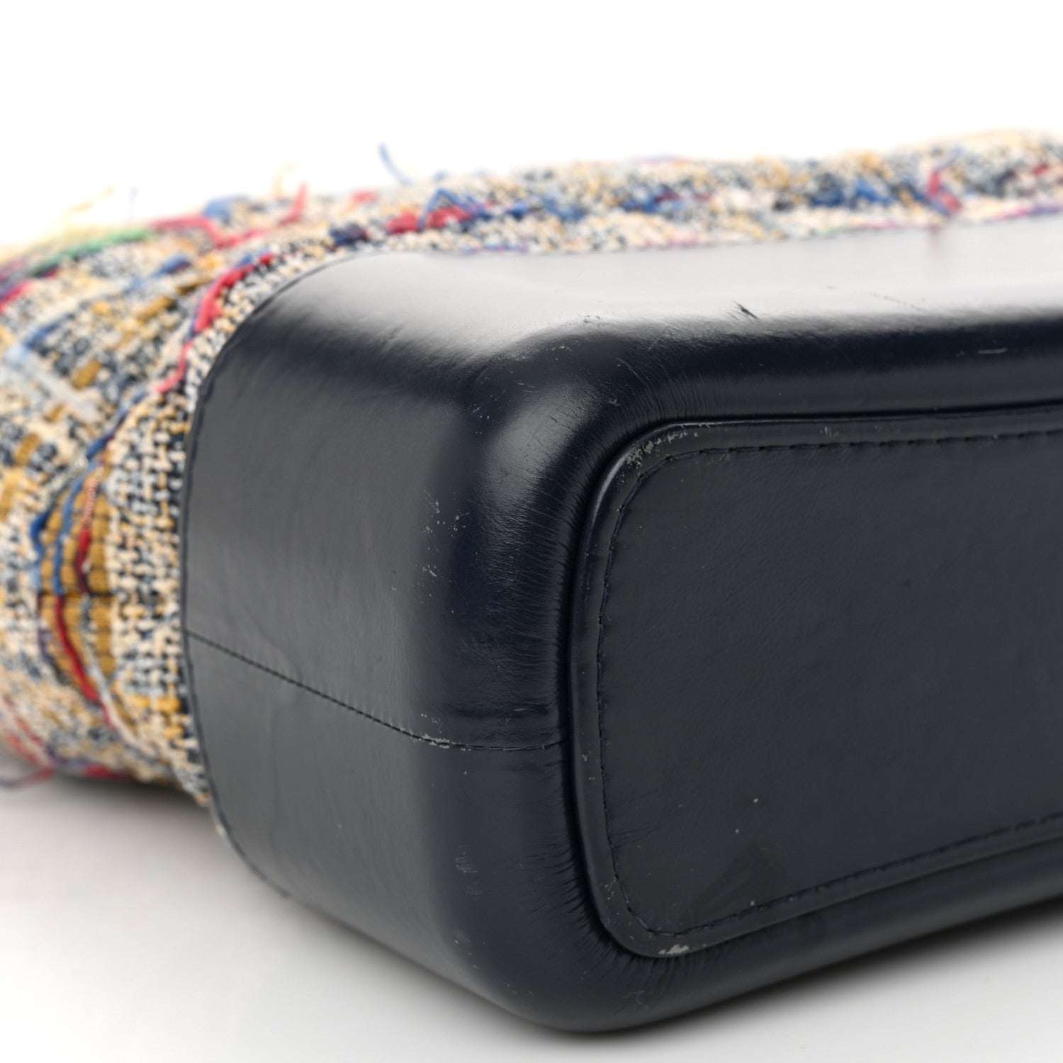 Tweed Calfskin Quilted Medium Gabrielle Hobo Navy
