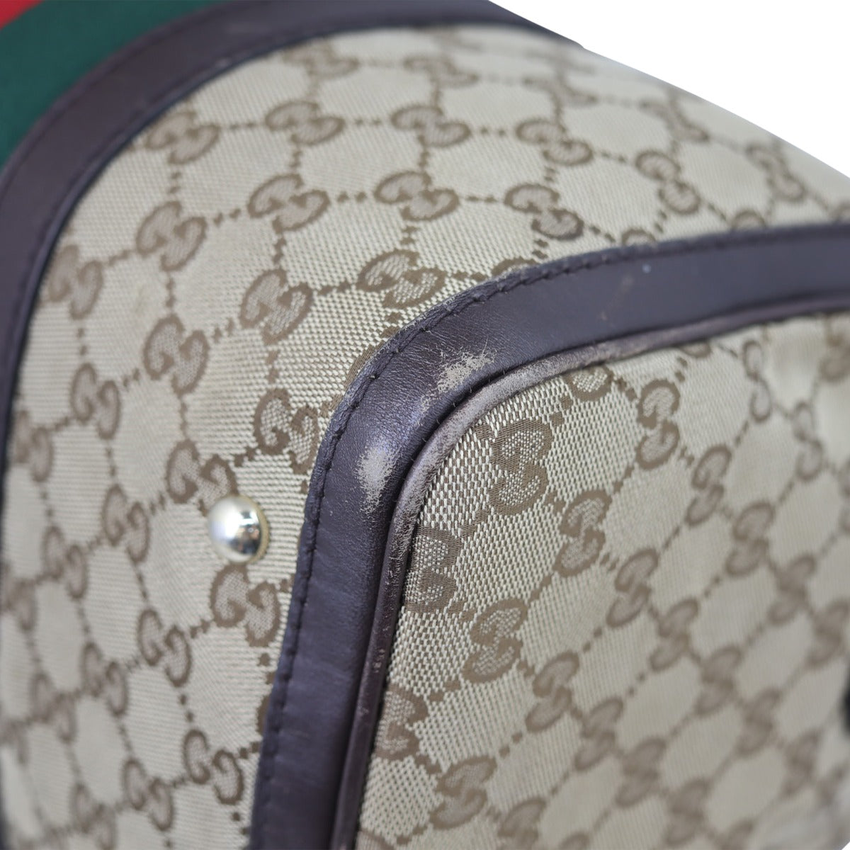 Gucci Vintage Web Original GG Boston Bag Medium