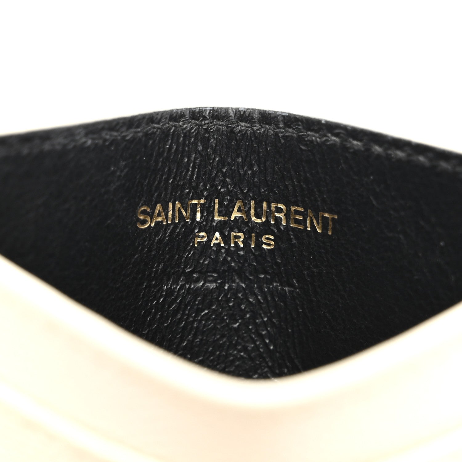 Grain De Poudre Matelasse Chevron Monogram Credit Card Case Crema Soft