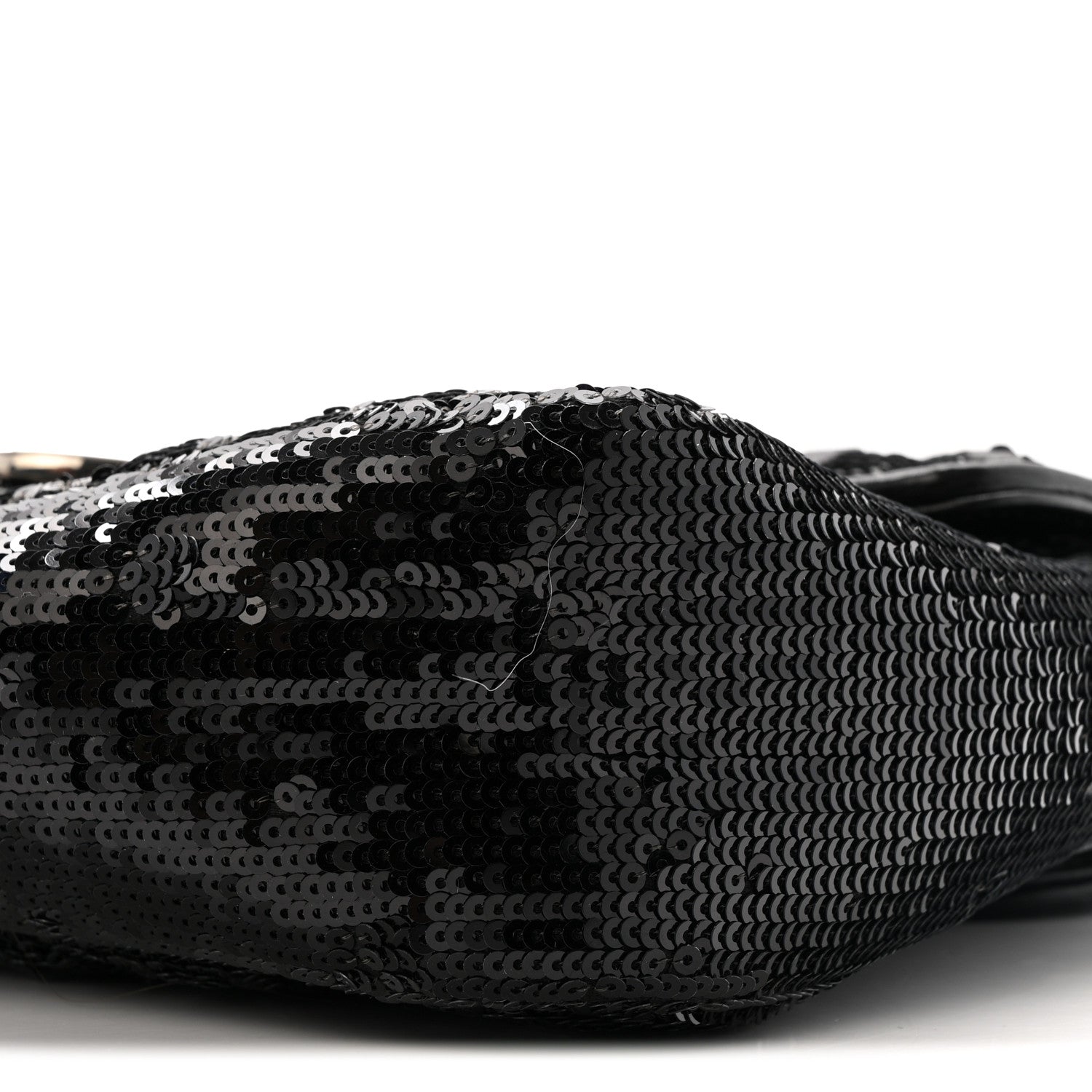 Sequin Matelasse Small GG Marmont Shoulder Bag Black