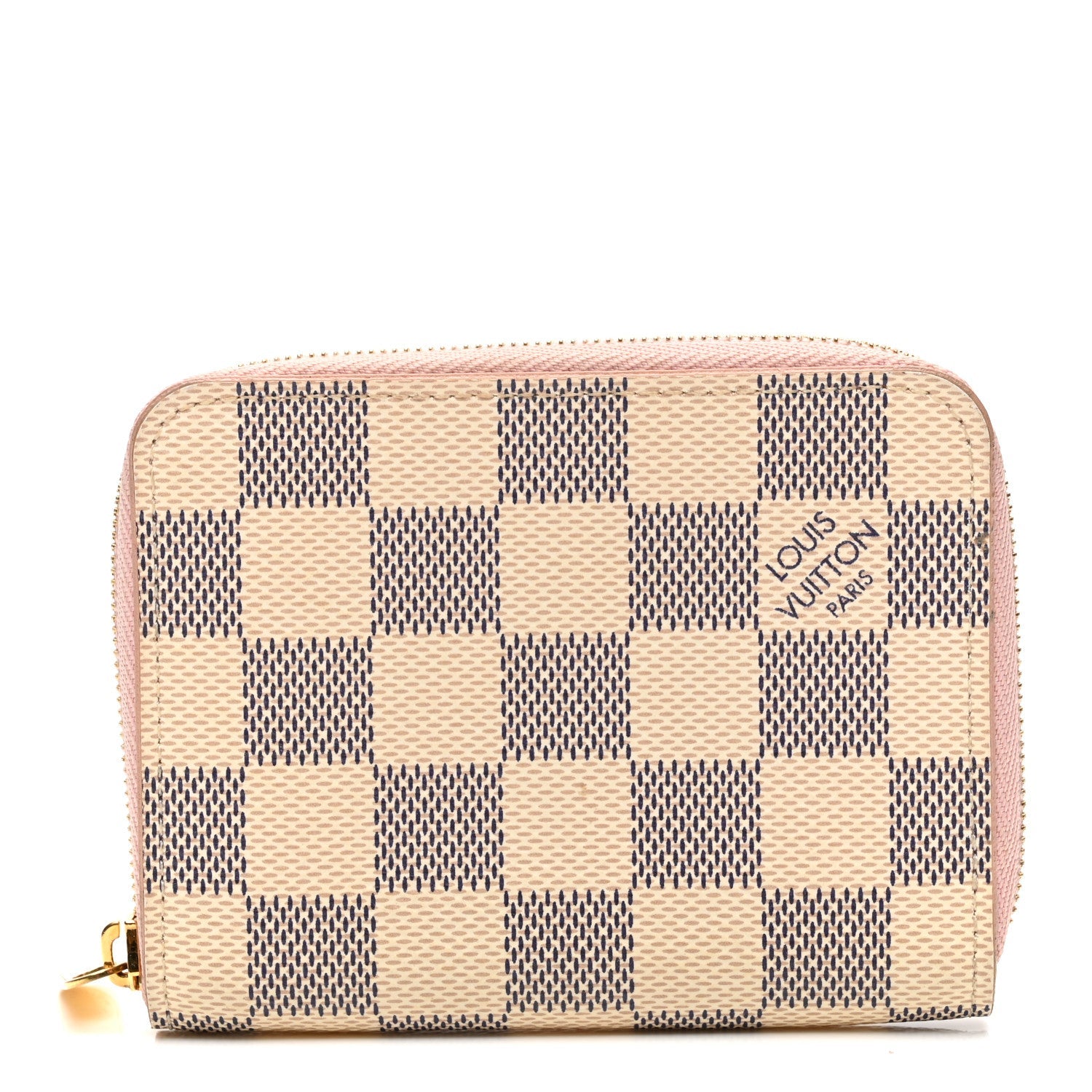 Damier Azur Zippy Coin Purse Rose Ballerine