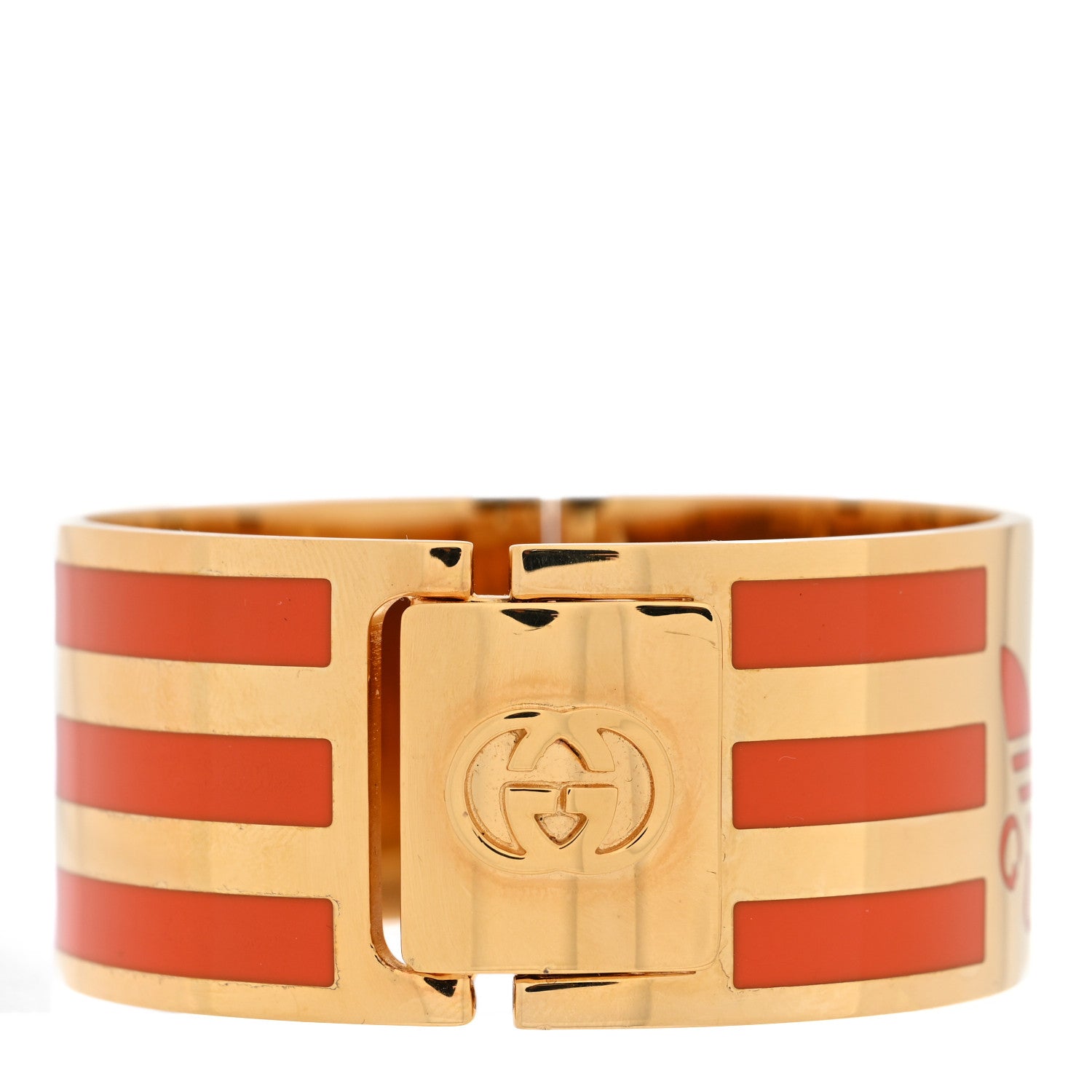 X ADIDAS Metal Enamel Cuff Bracelet S Orange