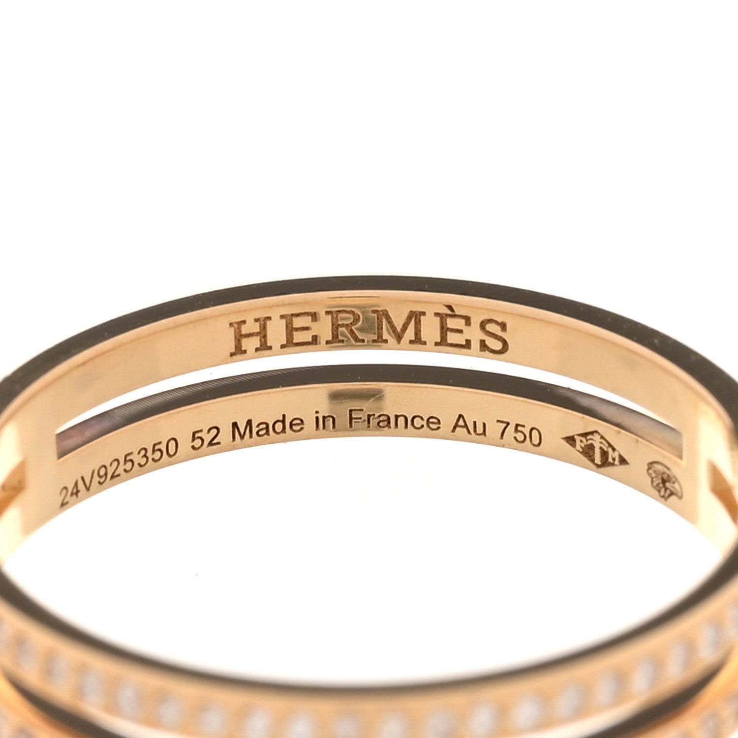 18K Rose Gold Diamond Ariane Wedding Band Ring 52 6
