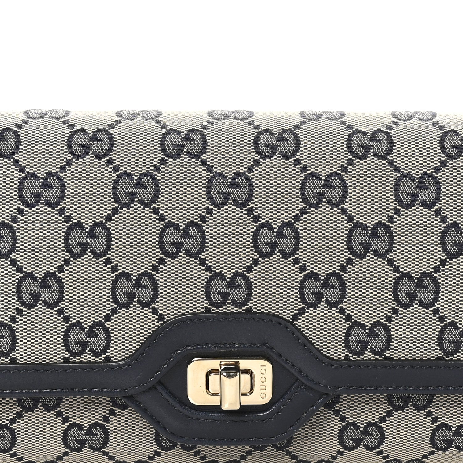 GG Monogram Small Luce Shoulder Bag Beige Blue