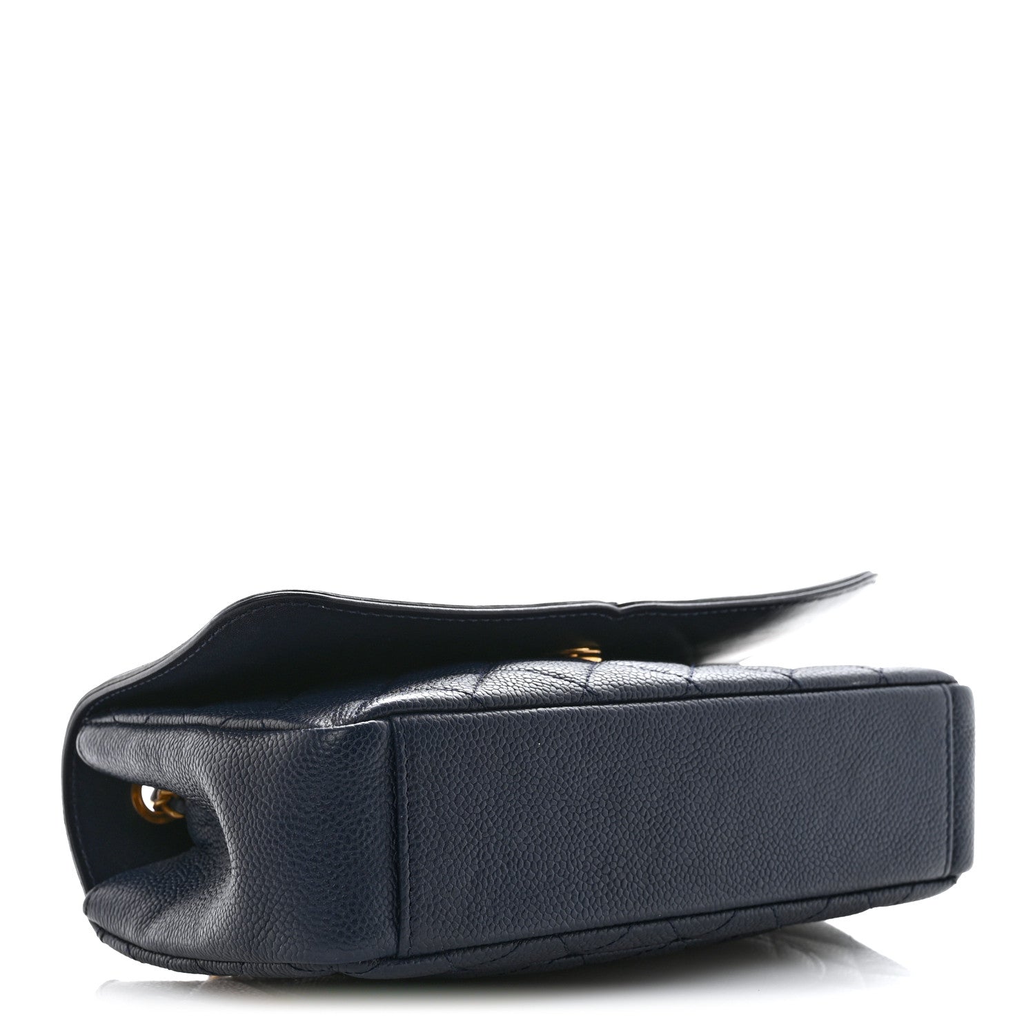 Caviar Quilted Small CC Filigree Flap Navy