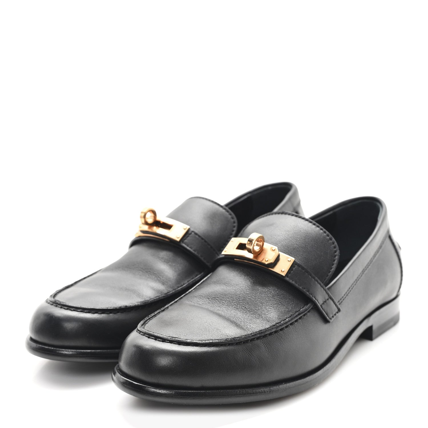 Calfskin Womens Destin Loafers 36 Black