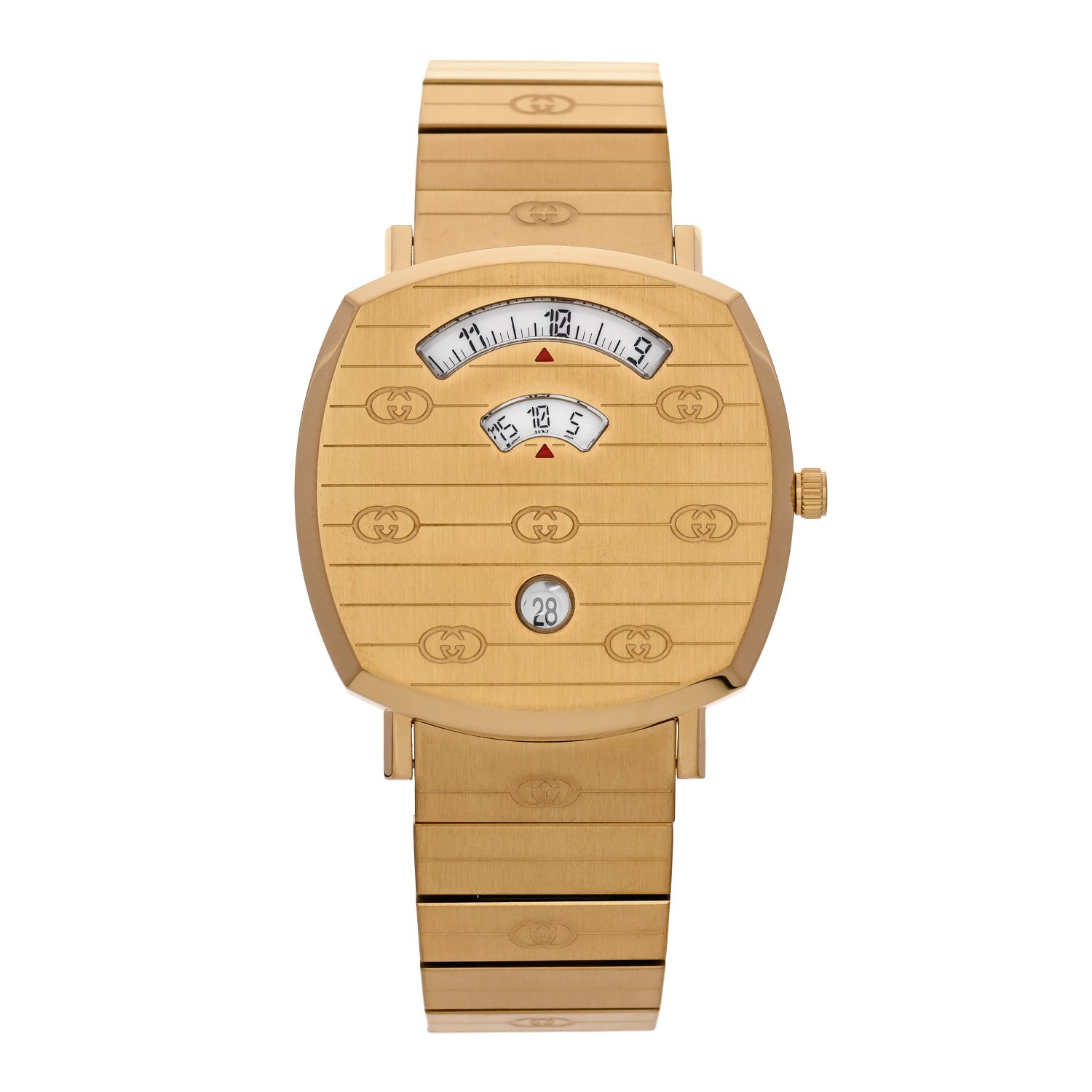 Stainless Steel 38mm Grip Quartz Watch Gold