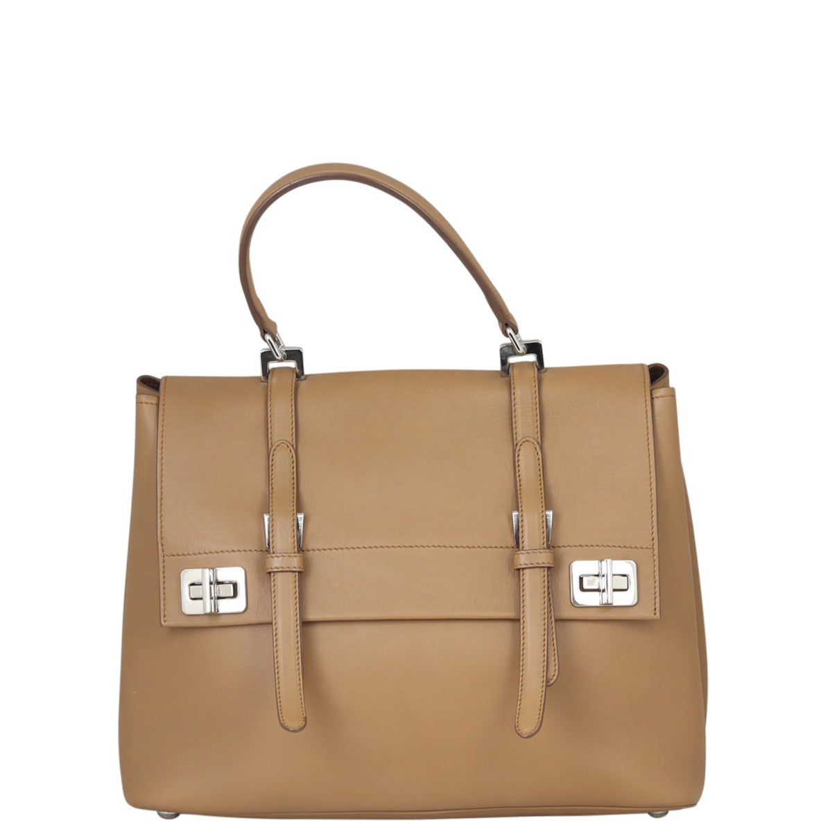Prada City Calf Flap Satchel