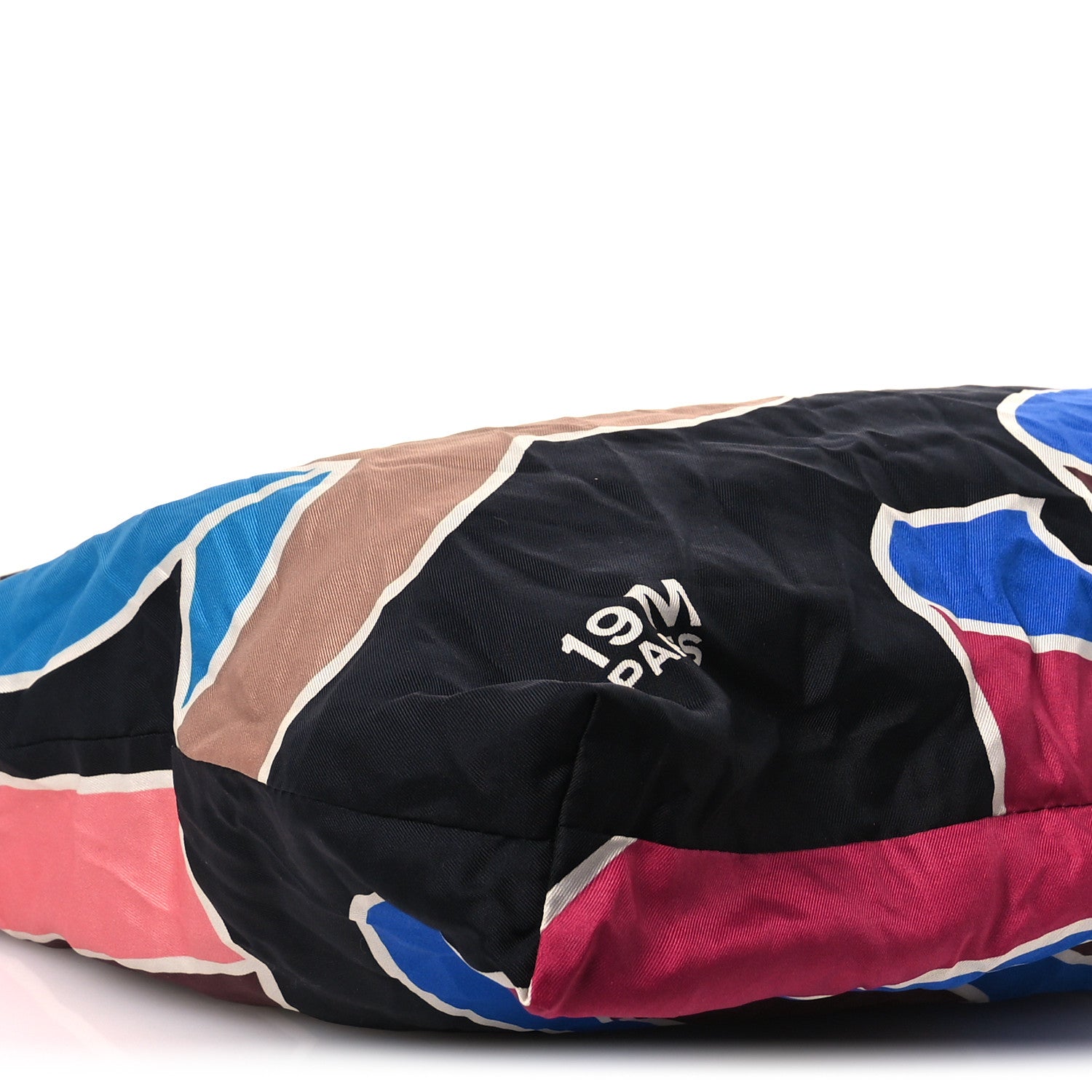 Caviar Fabric Foldable Tote Bag With Chain Black Multicolor