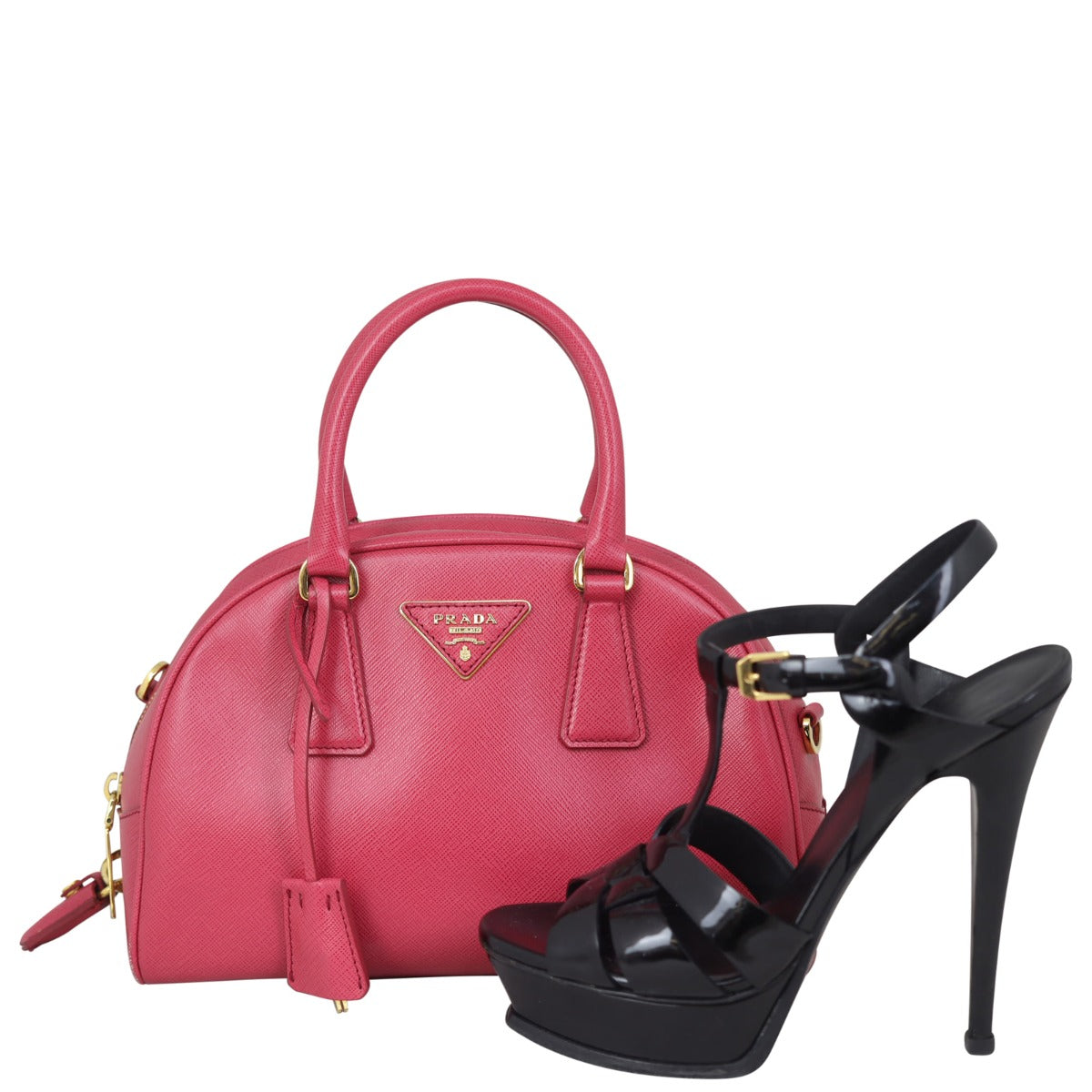 Prada Saffiano Lux Small Bowling Bag