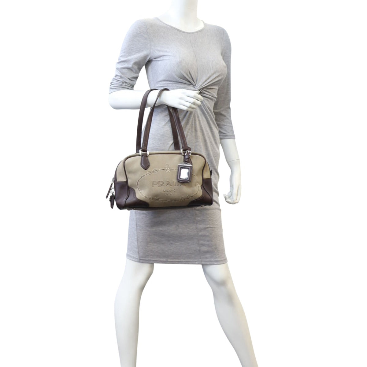 Prada Canapa Logo Bowler