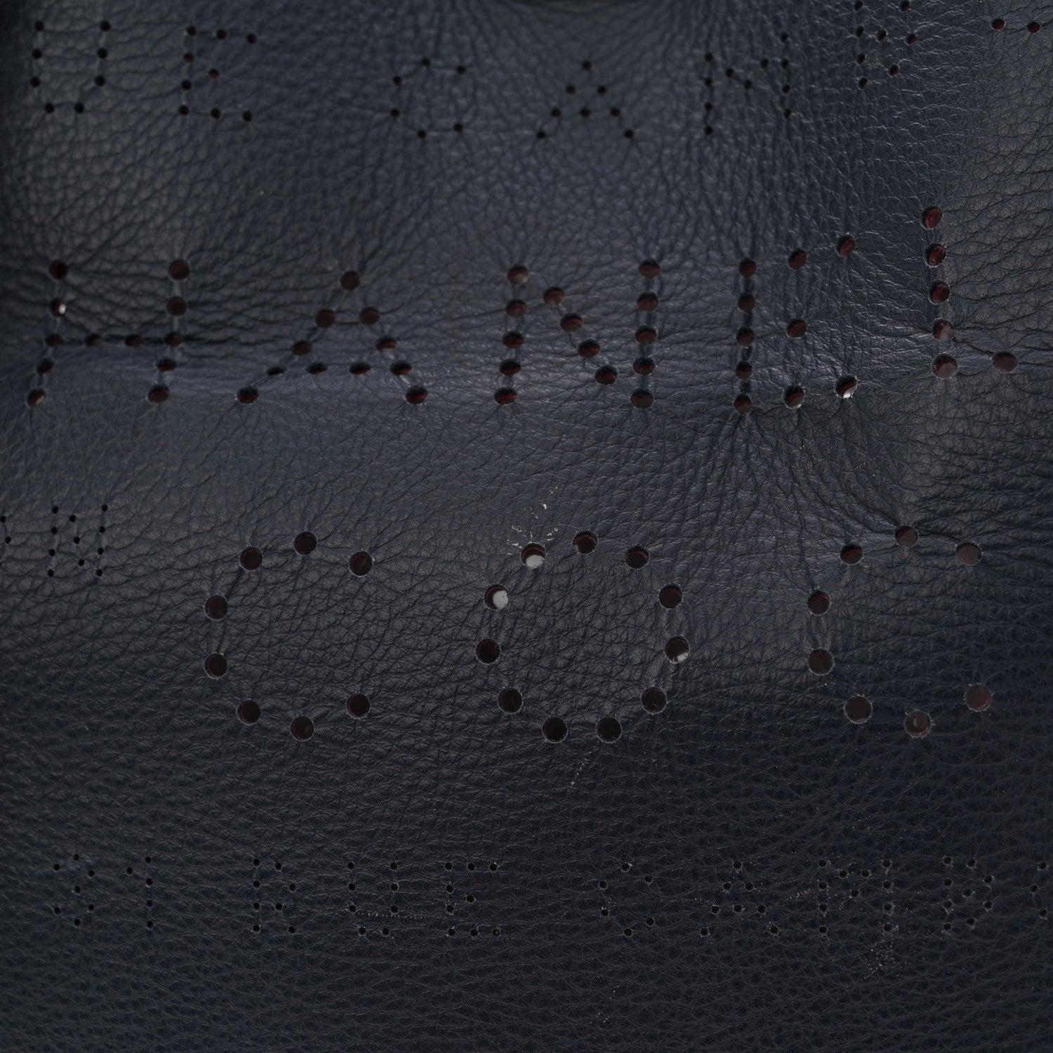 Calfskin Tweed Small Logo Eyelets Shopping Tote Navy Blue