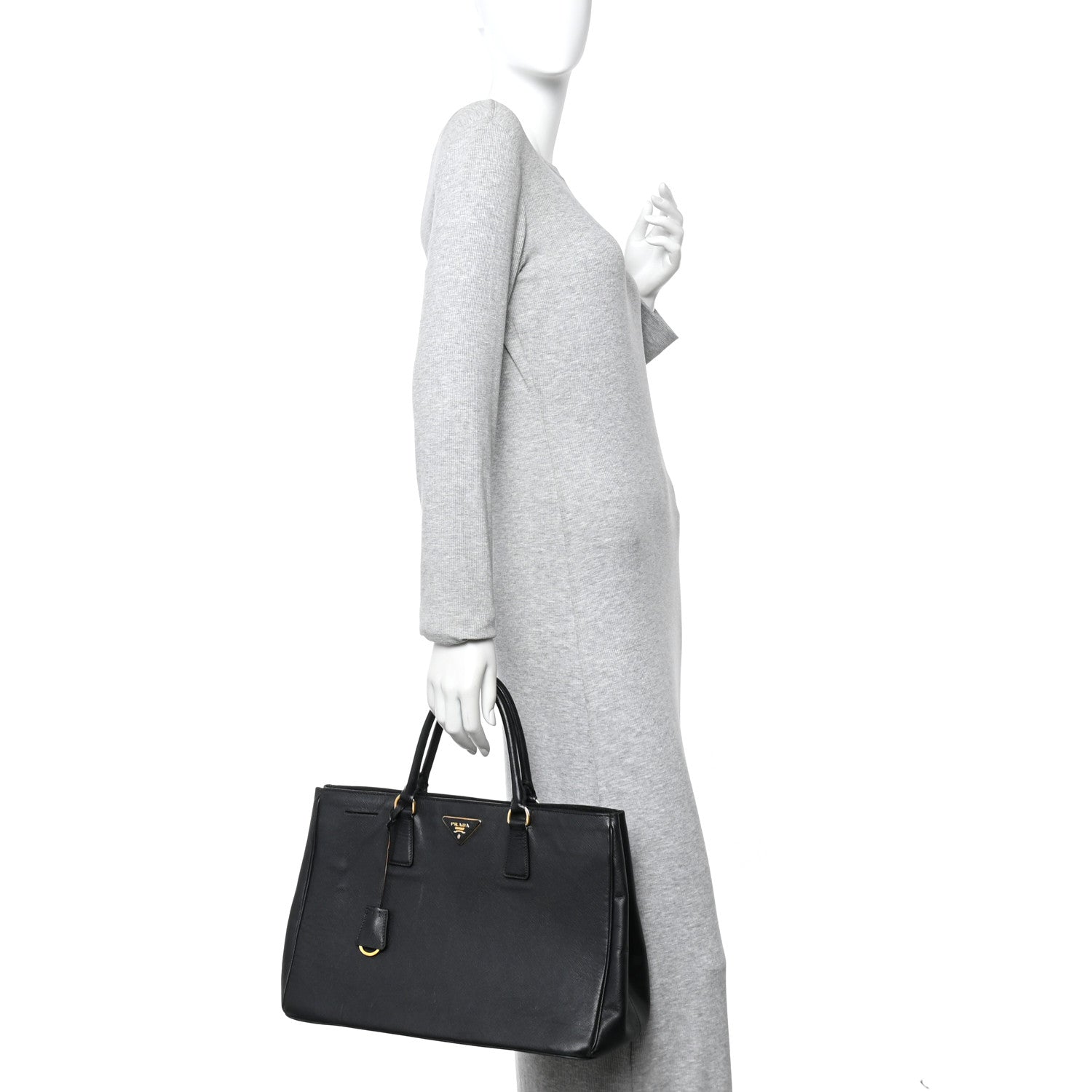 Saffiano Lux Large Tote Black