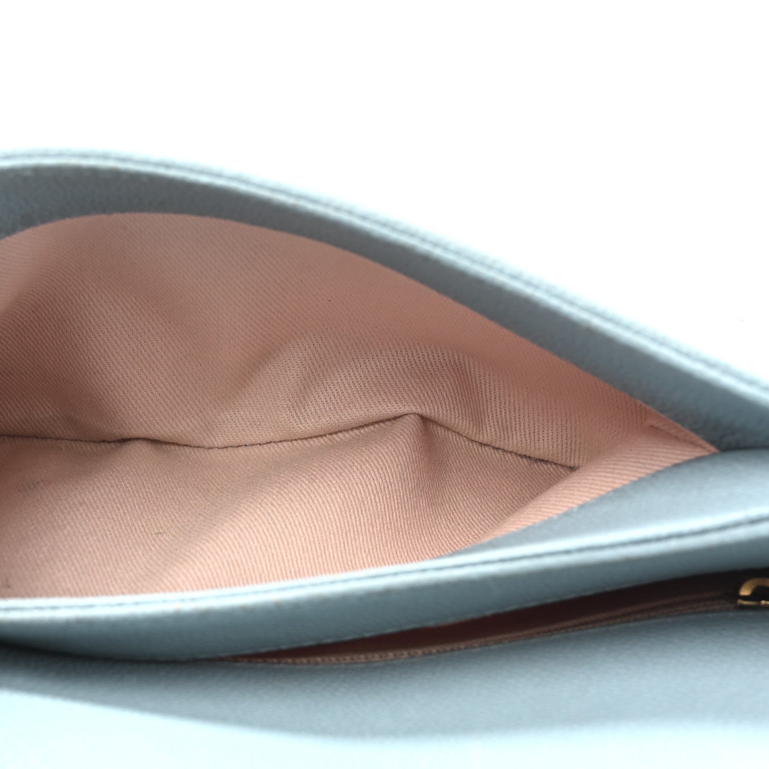 Grained Calfskin Quilted Small Cuba Top Handle Flap Blue