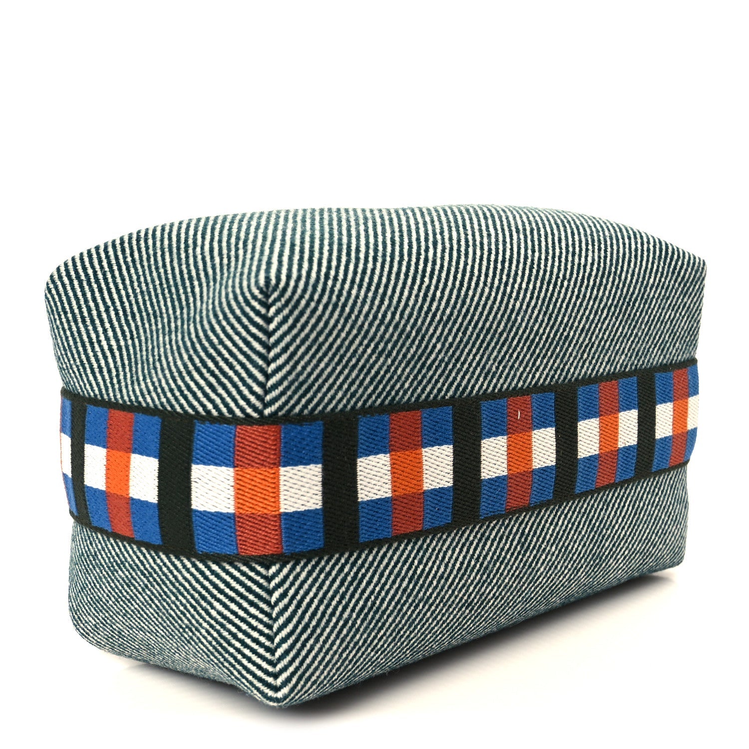 Wool Small Bride-A-Brac H Natte Pouch Bleu