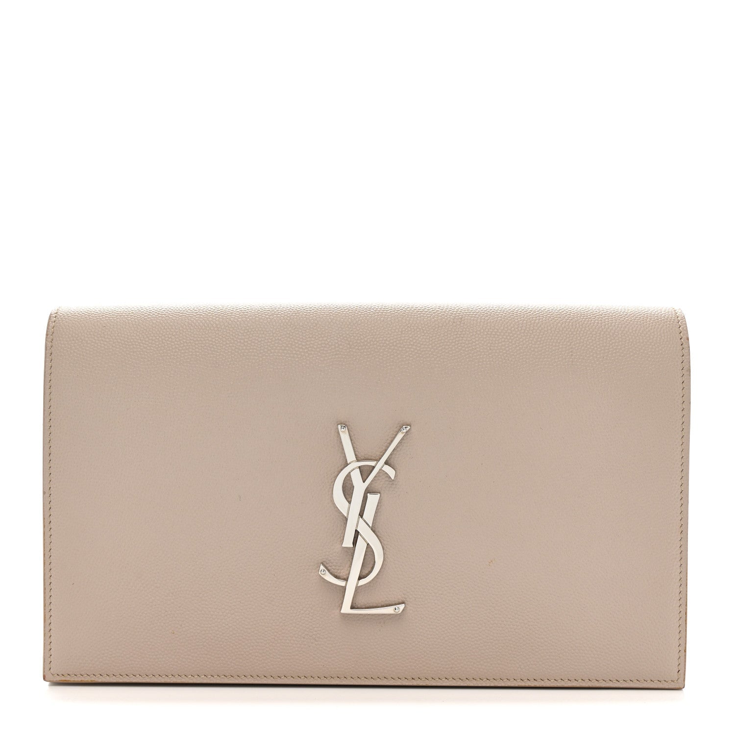 Grain De Poudre Classic Kate Monogram Clutch Nude Powder
