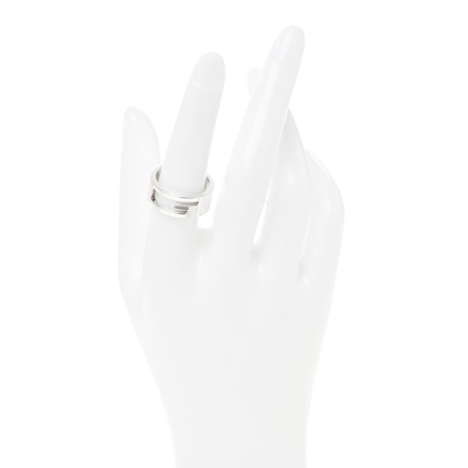 Sterling Silver G Cutout Ring 56 7.5