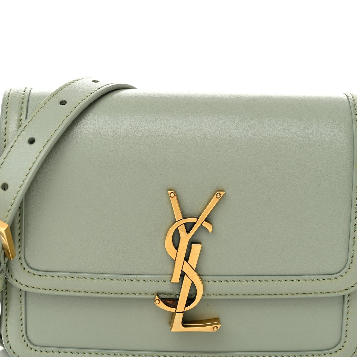 Smooth Calfskin Small Solferino Satchel Acqua