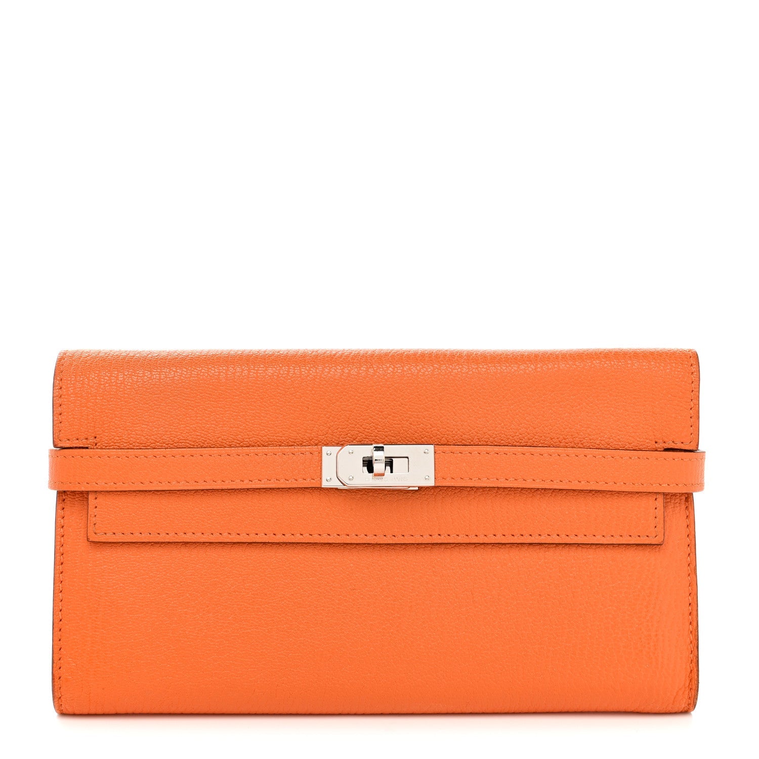 Chevre Mysore Kelly Longue Wallet Orange