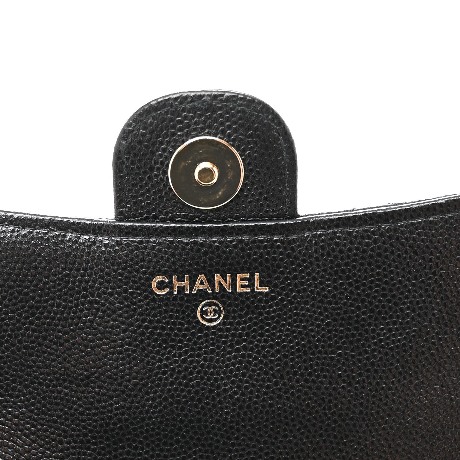 Caviar Quilted Flap Phone Holder With Chain Black