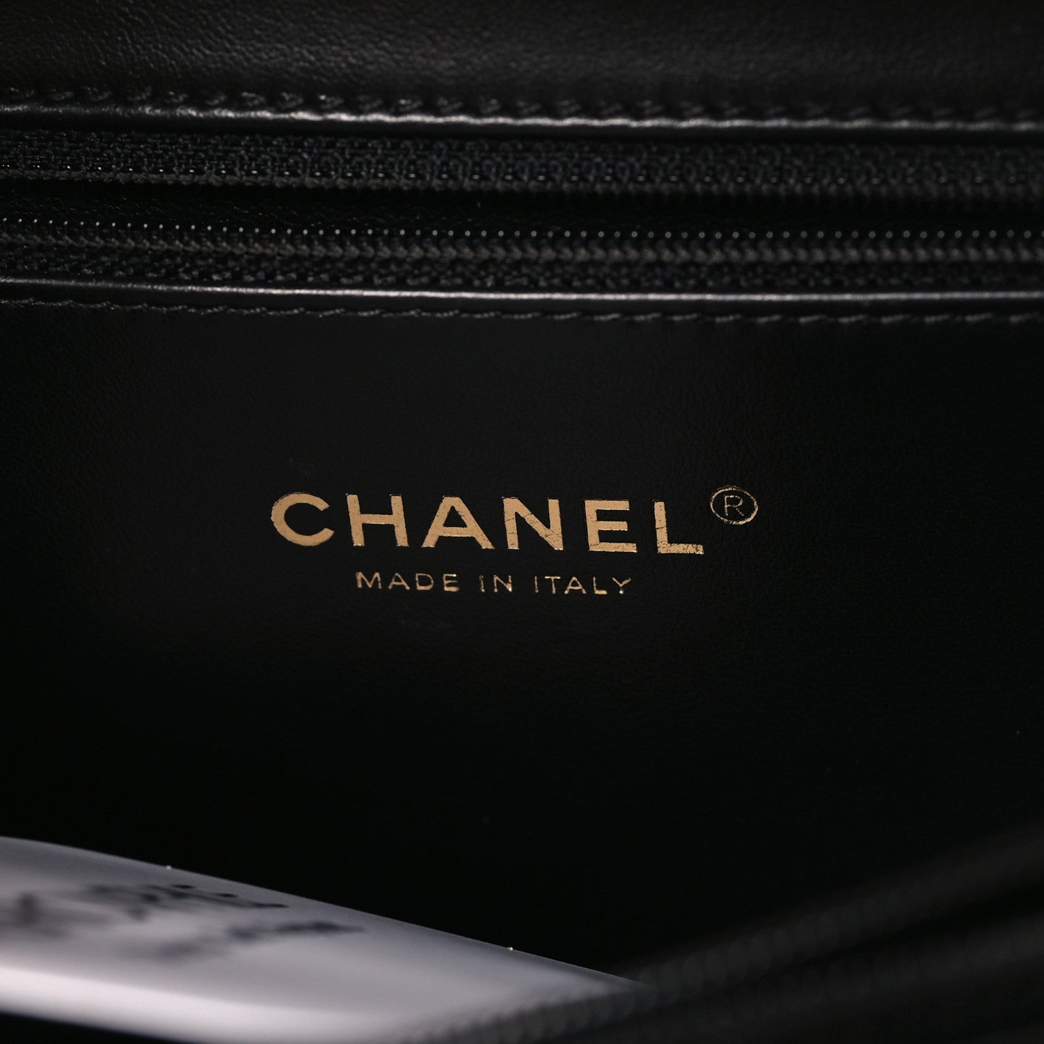 Caviar Quilted Medium CC Filigree Vanity Case Beige Black
