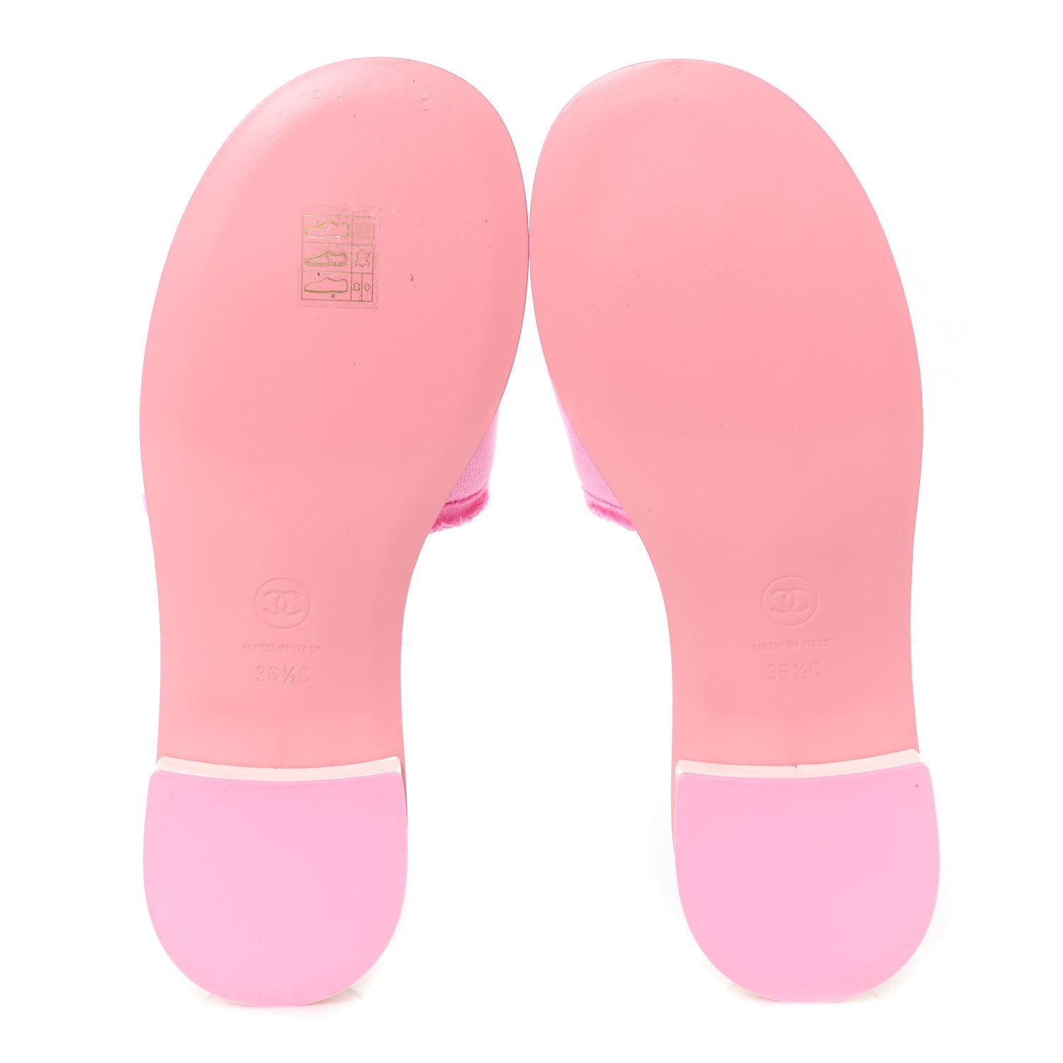 Cotton Logo Mule Sandals 36.5 Pink White