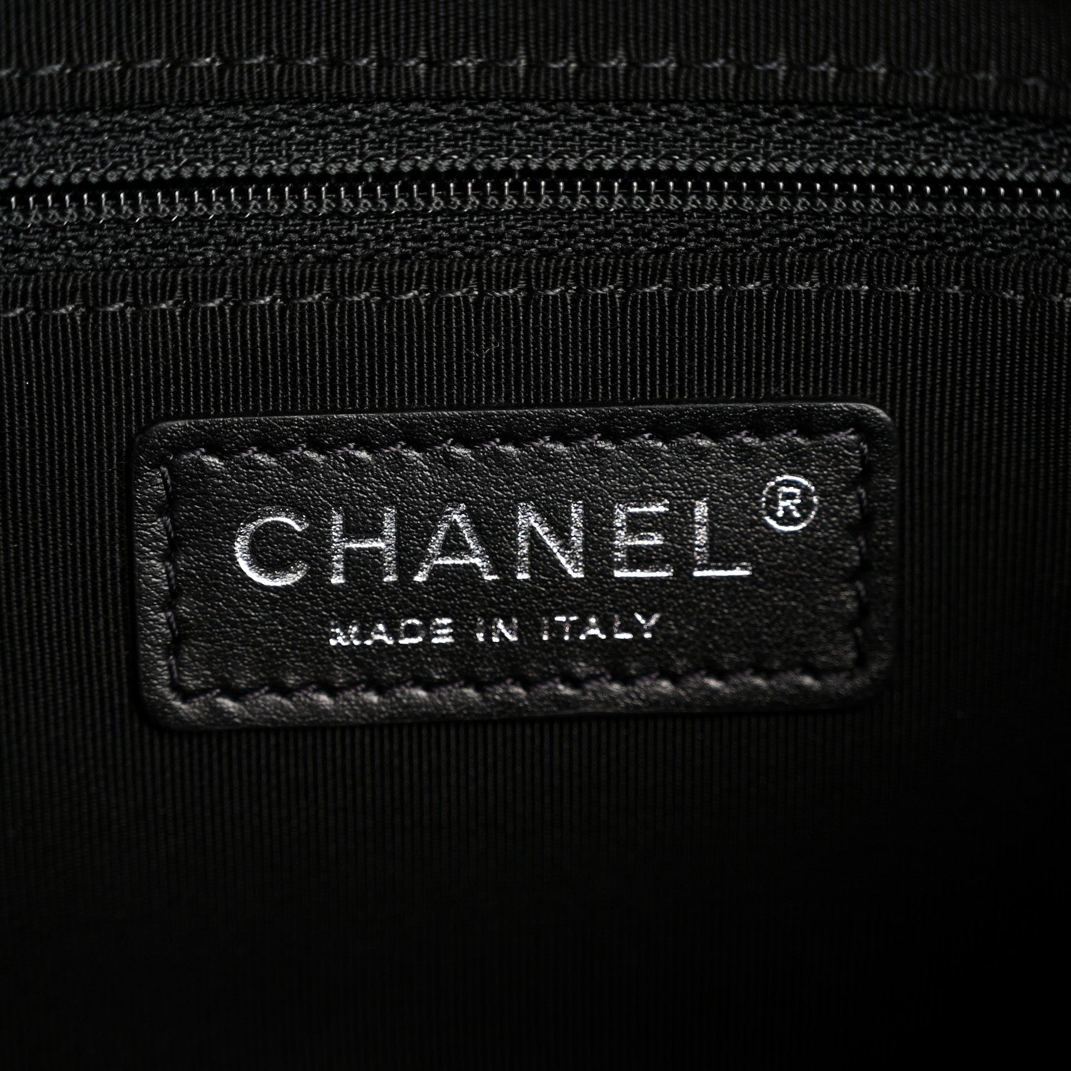 Lame Chevron Space Suit Waist Bag Black