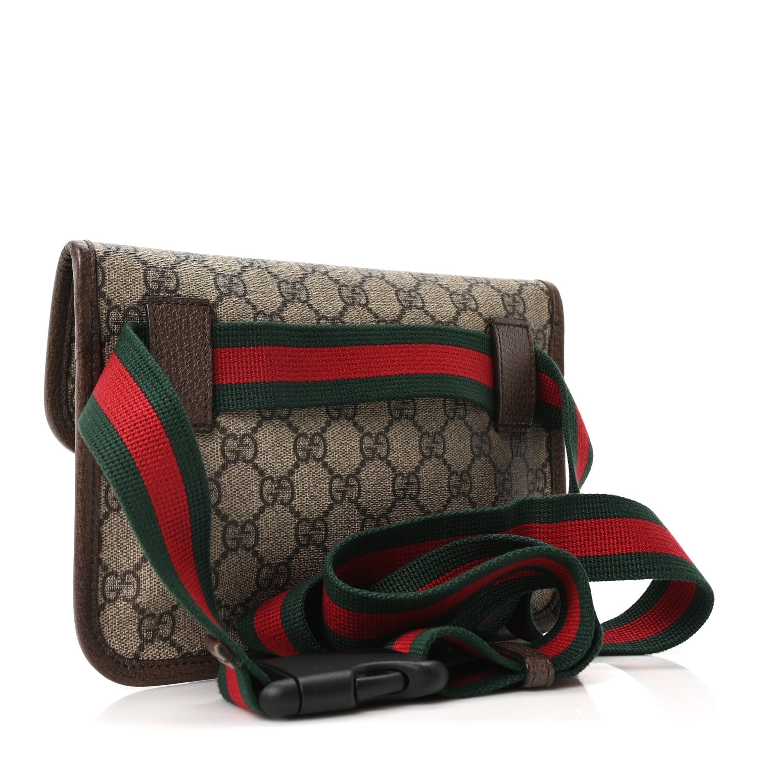 GG Supreme Monogram Neo Vintage Web Belt Bag Brown