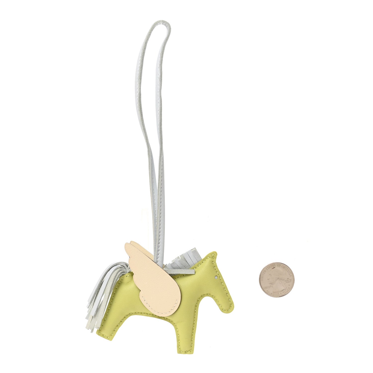 Milo Lambskin Grigri Rodeo Pegase Horse Bag Charm PM Jaune Bourgeon Bleu Brume Nata