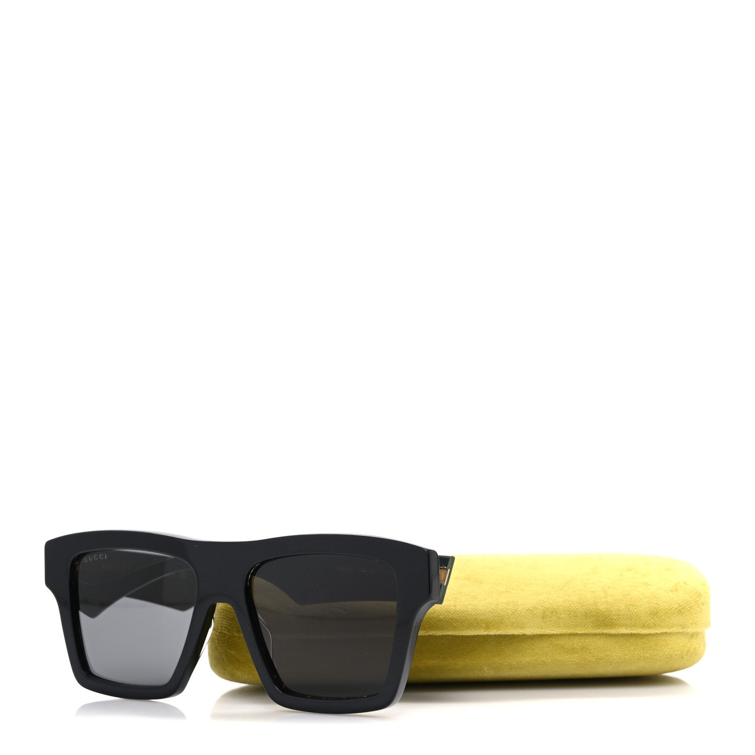 Acetate Rectangle Sunglasses GG0962S Black Khaki