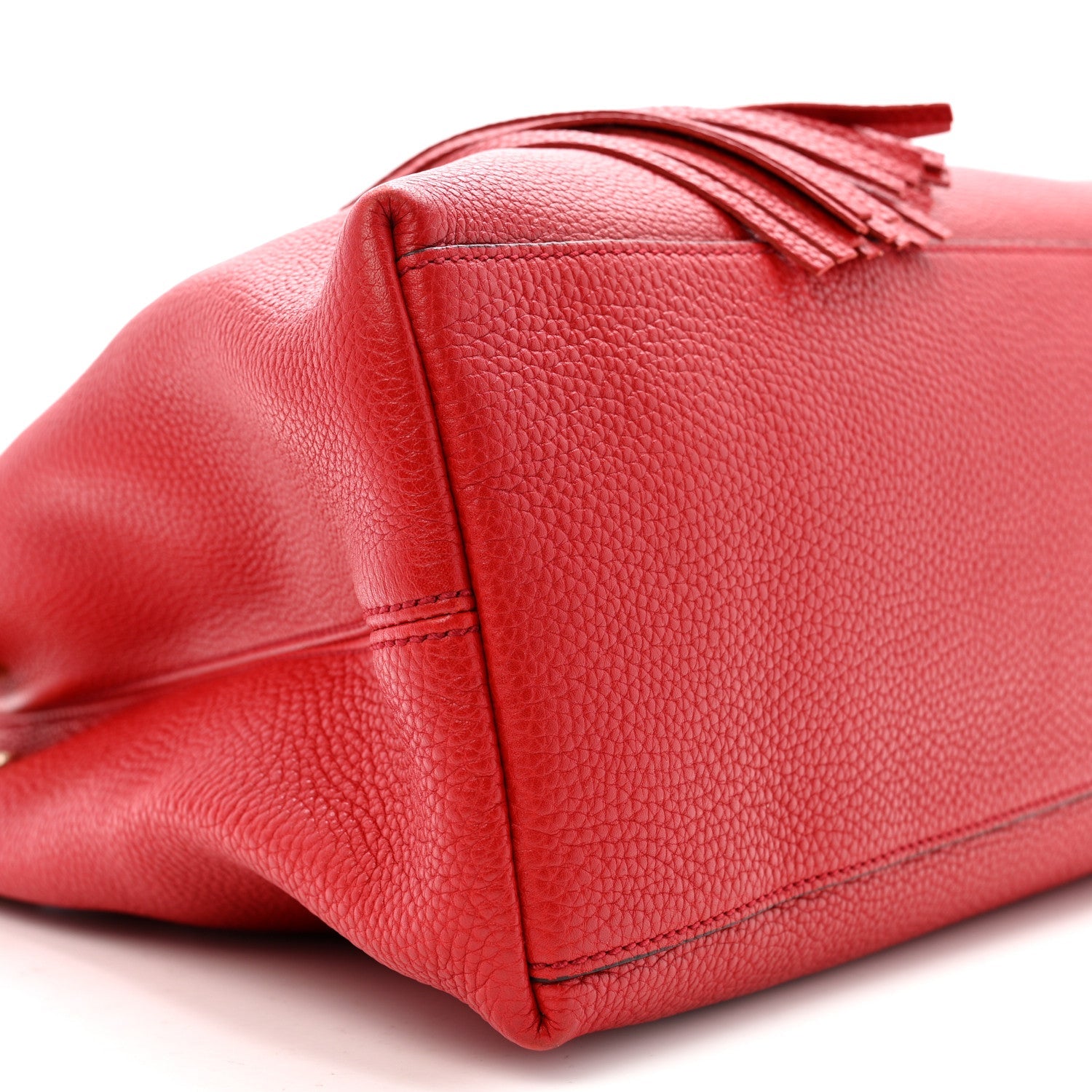 Cellarius Calfskin Medium Soho Chain Shoulder Bag Vibrant Red