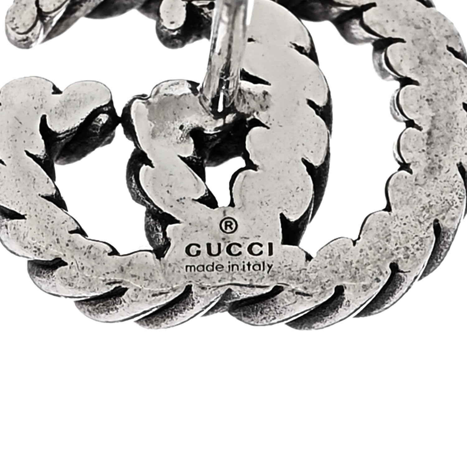 Sterling Silver Torchon Double G Earrings