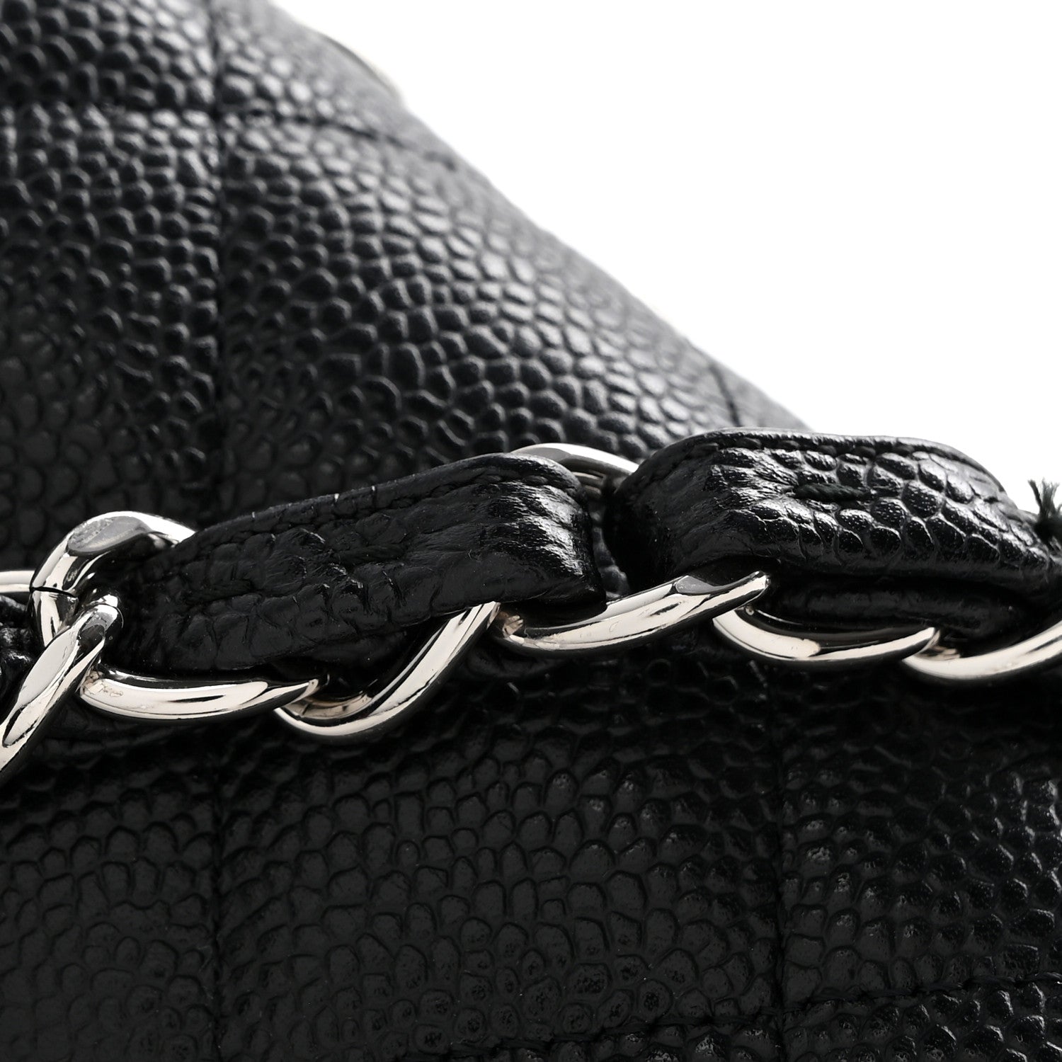 Caviar Quilted Maxi Double Flap Black