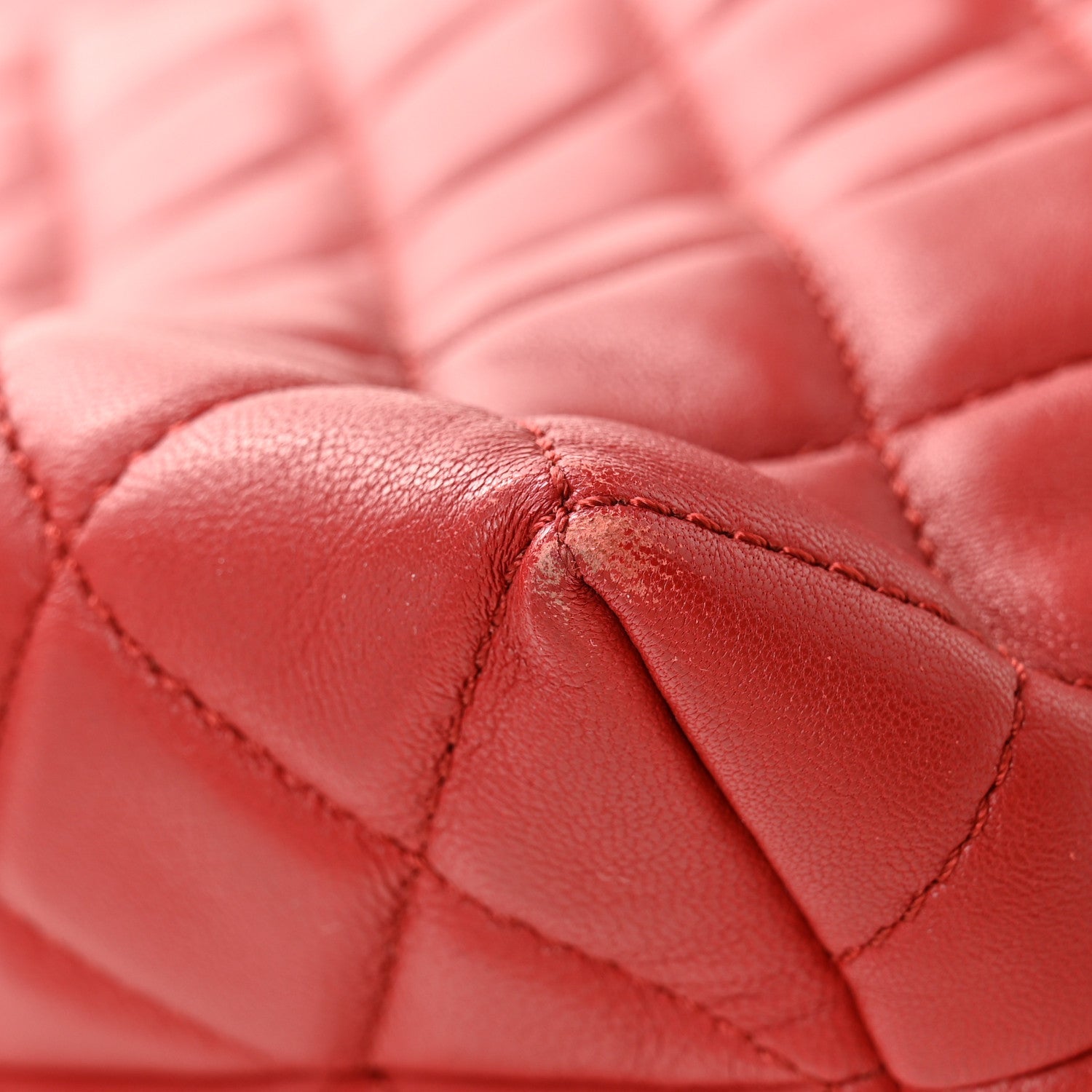 Lambskin Quilted Small Urban Delight Tote Red