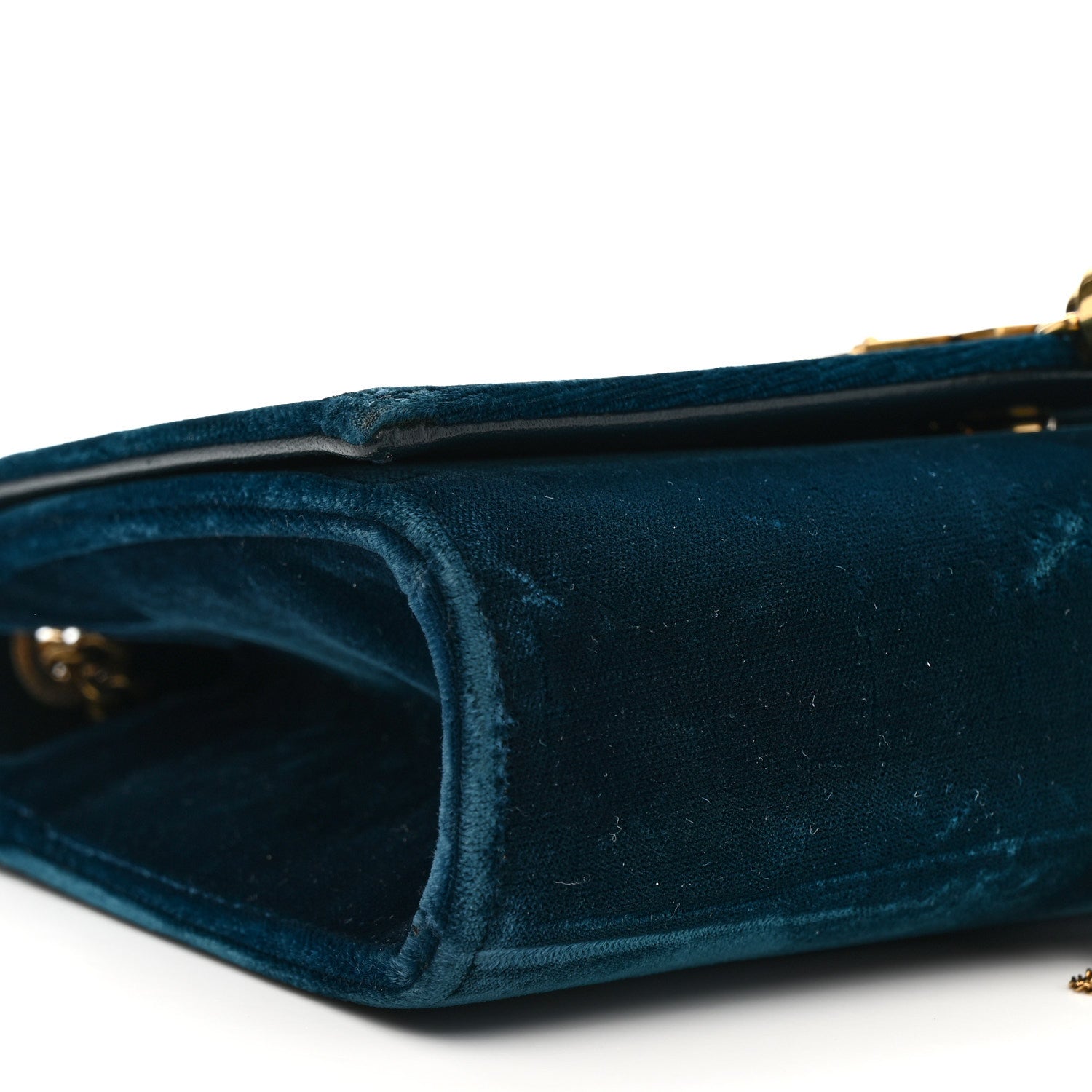 Velvet Small Classic Monogram Kate Tassel Satchel Blue