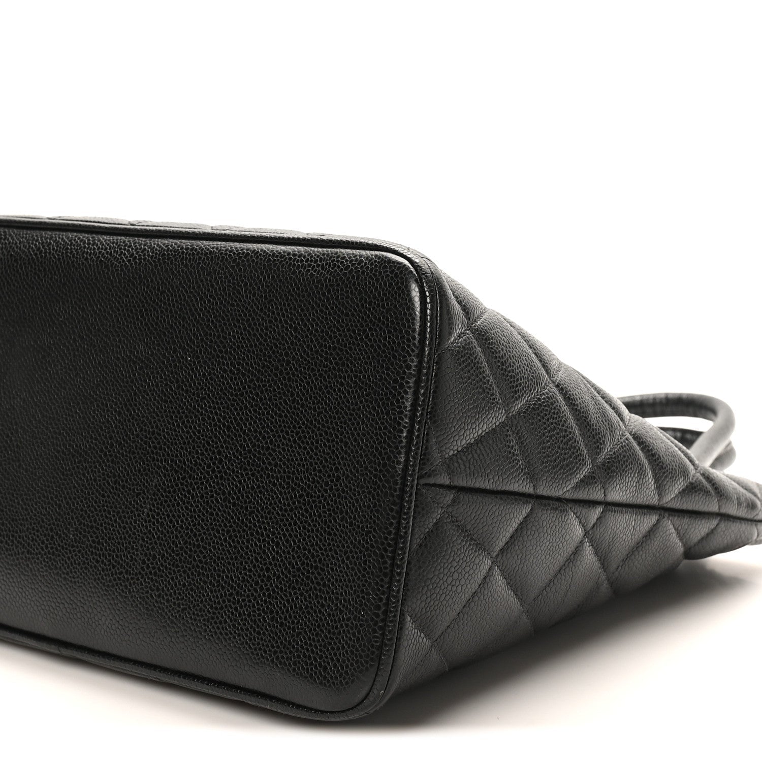 Caviar Quilted Medallion Tote Black