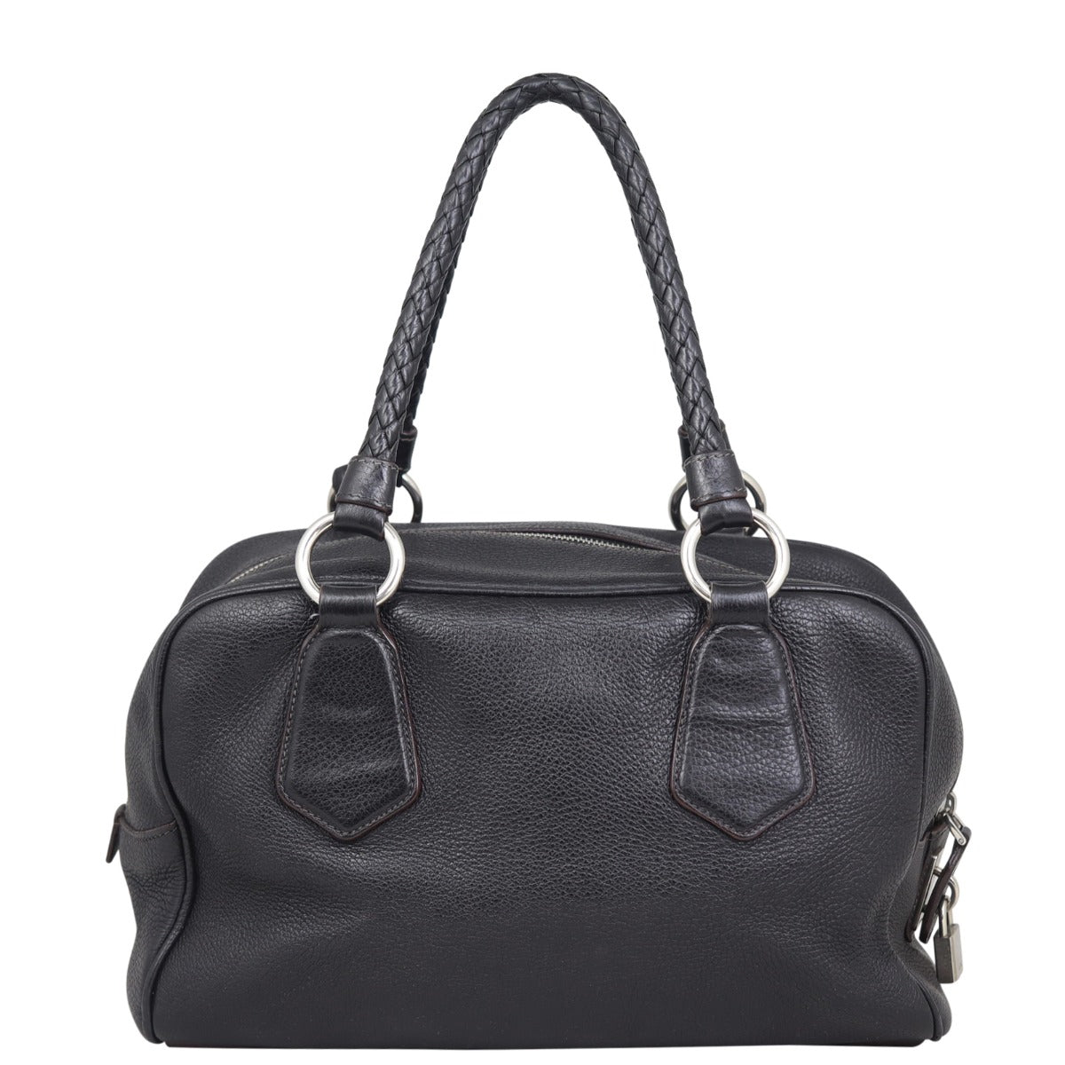 Prada Braided Handle Bauletto Bag