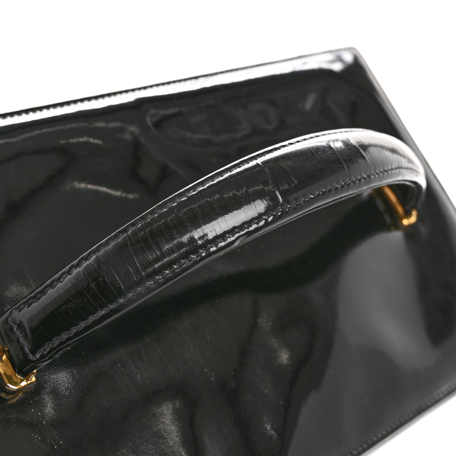 Patent CC Vanity Cosmetic Case Black