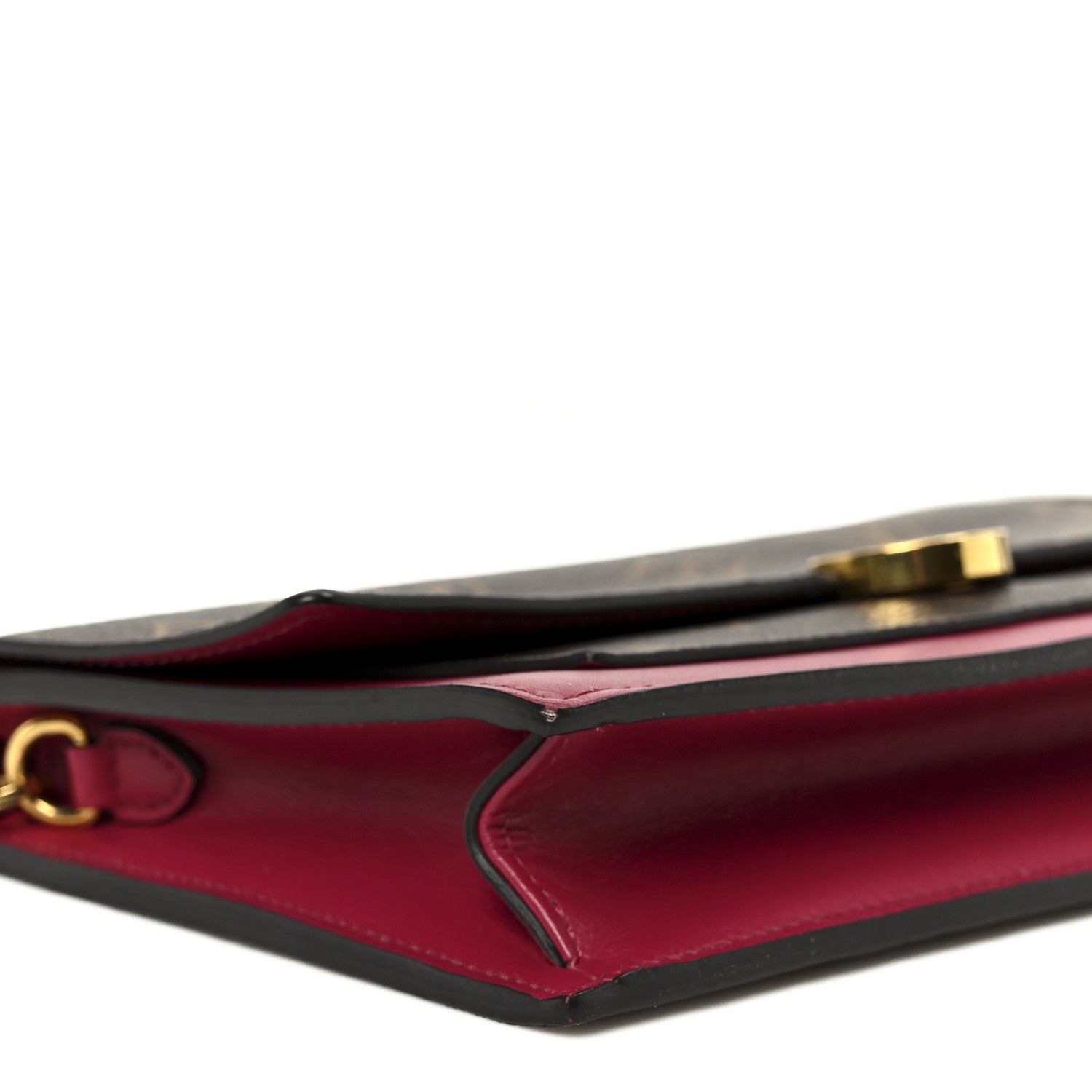 Monogram Flore Chain Wallet Fuchsia