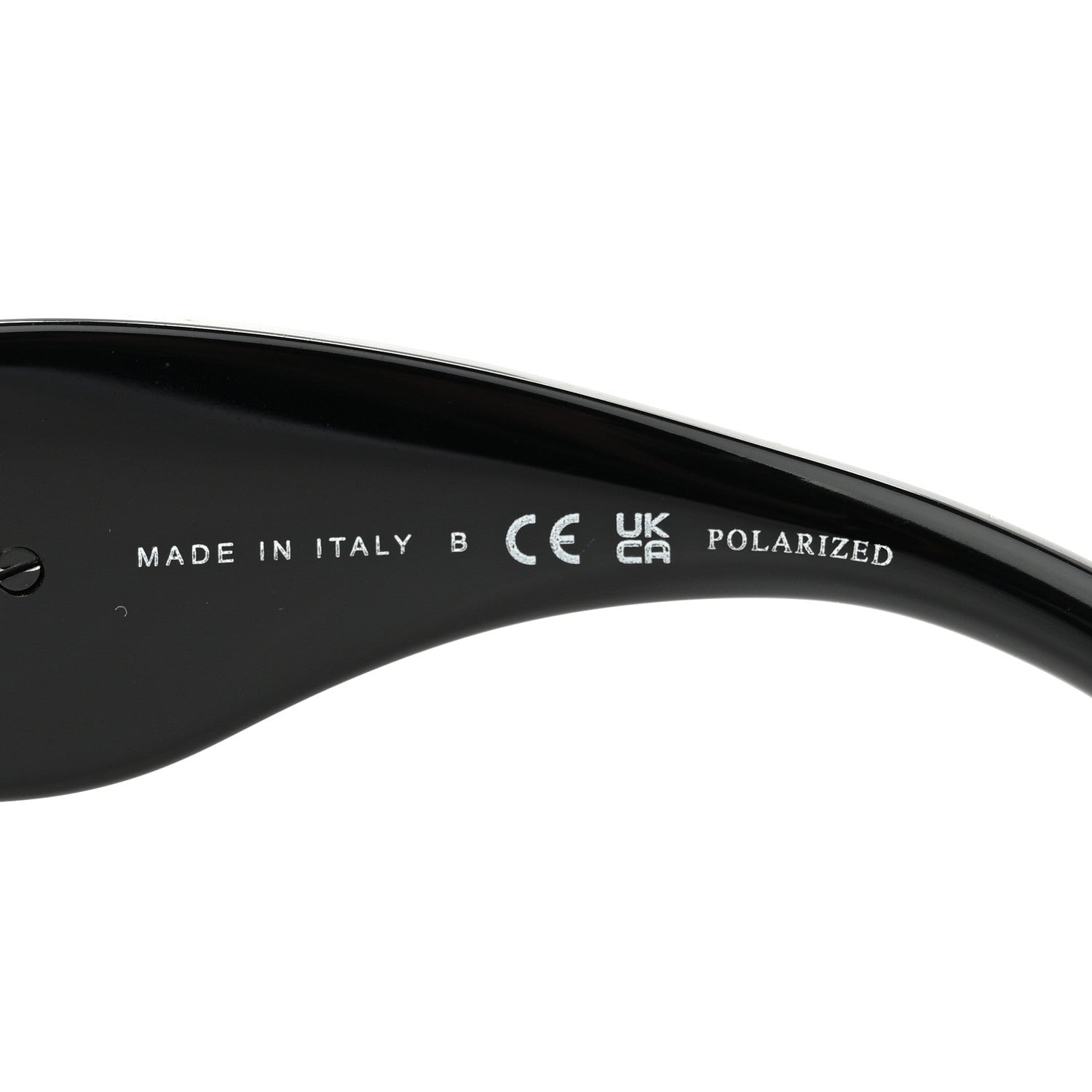 Acetate Calfskin Polarized Square Sunglasses 5473-Q Black